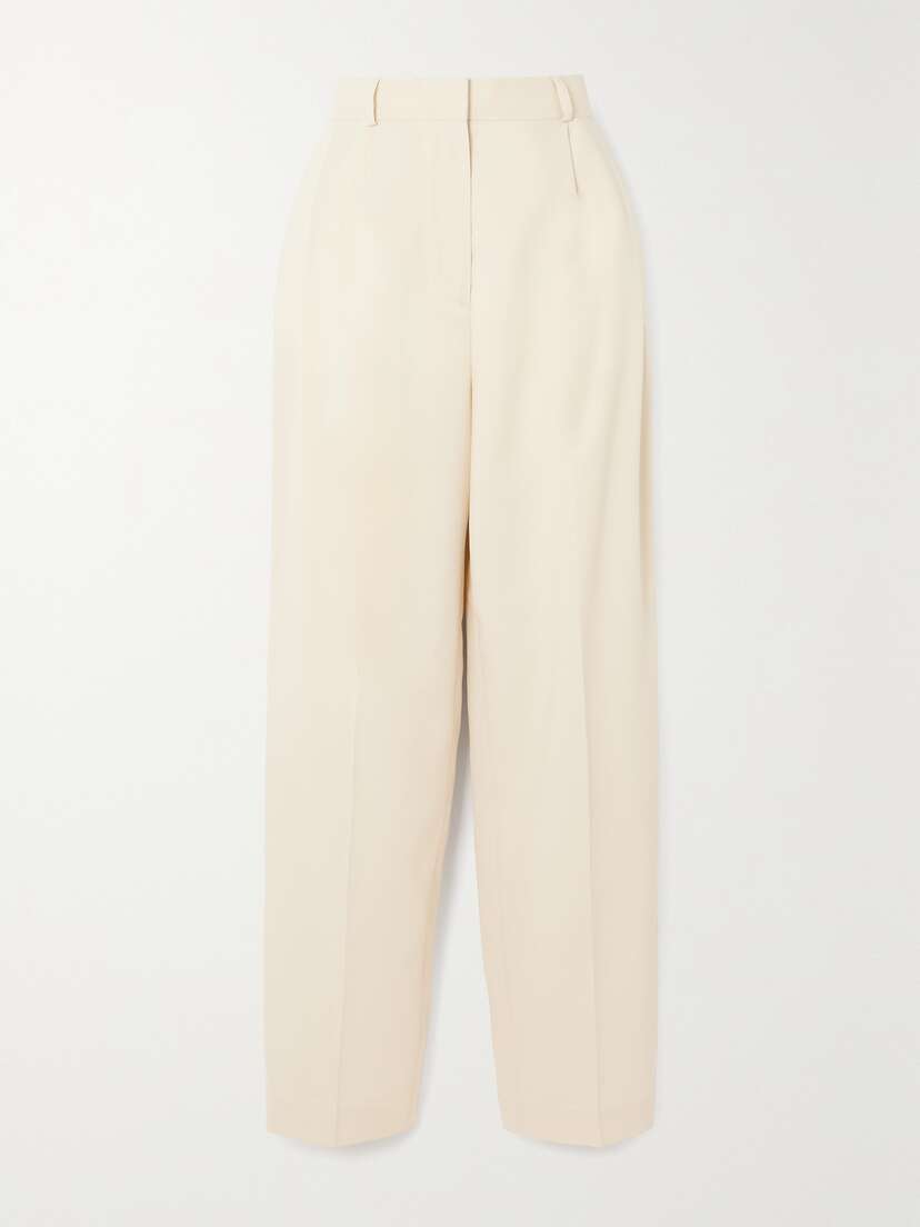 TOTEME Woven Pleated Tapered Pants