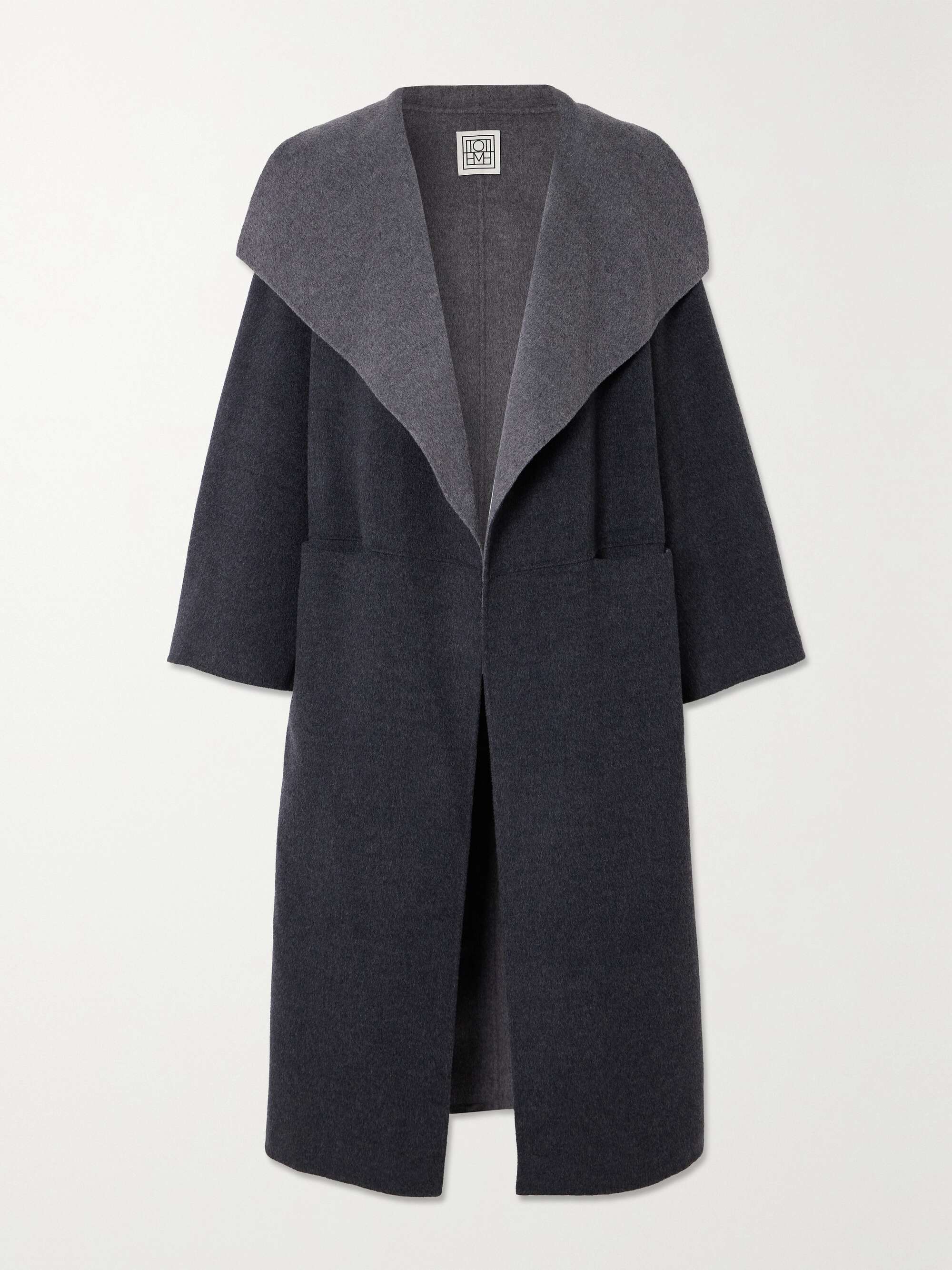 TOTEME Oversized two-tone wool and cashmere-blend coat | NET-A-PORTER