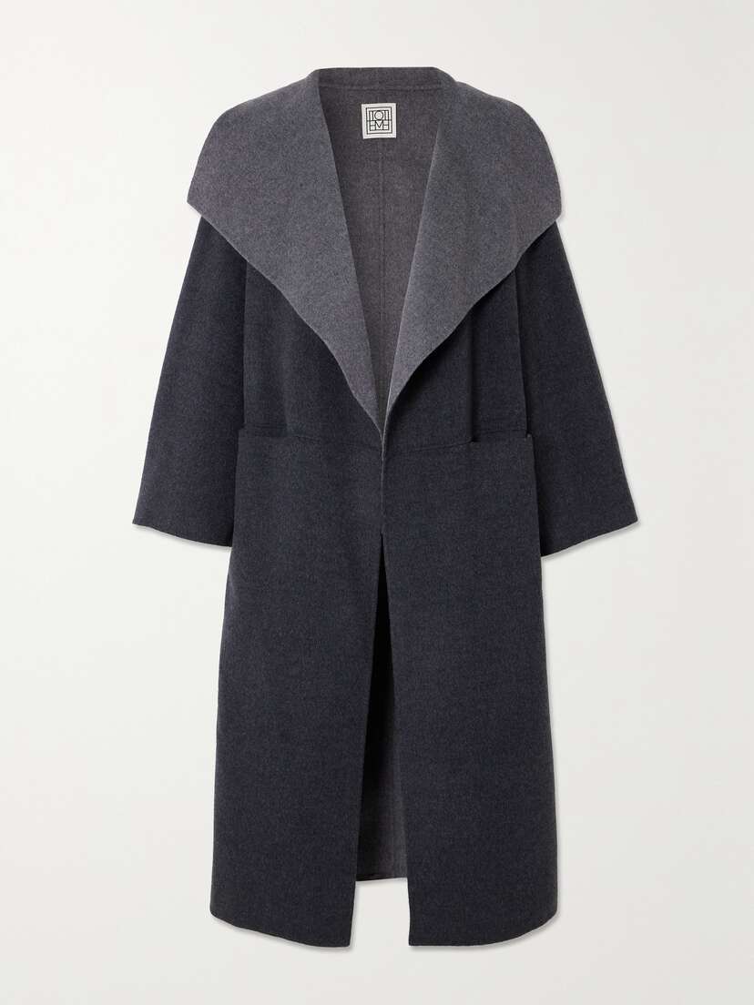 TOTEME Oversized Two-tone Wool And Cashmere-blend Coat - x large