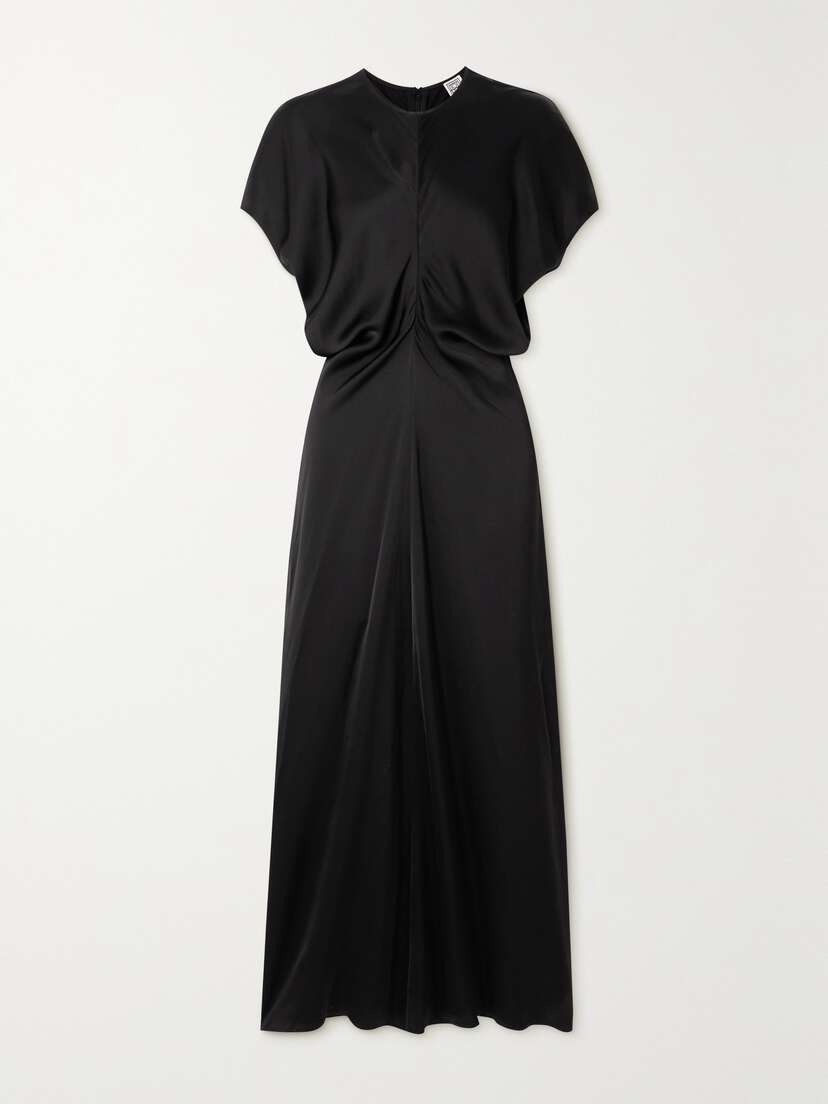 TOTEME Draped Satin Maxi Dress