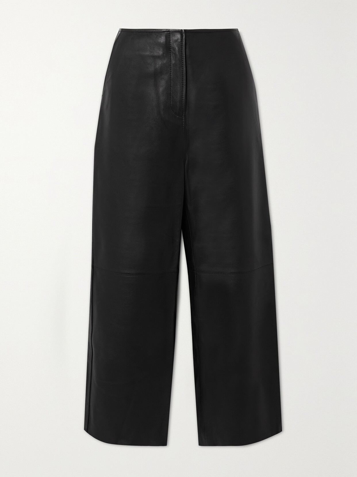 TOTEME - + Net Sustain Paneled Leather Wide-leg Pants - Black