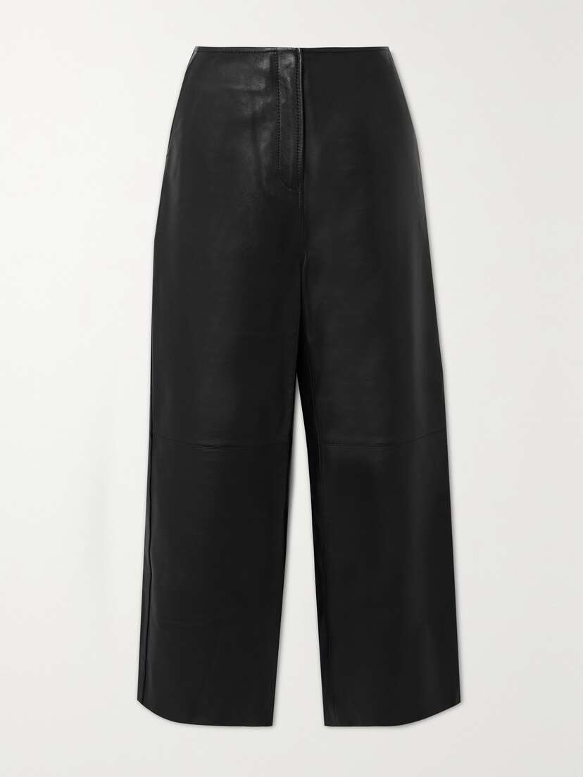 TOTEME + Net Sustain Paneled Leather Wide-leg Pants