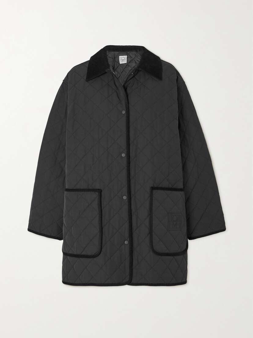 TOTEME Oversized Corduroy-trimmed Quilted Organic Cotton-blend Jacket