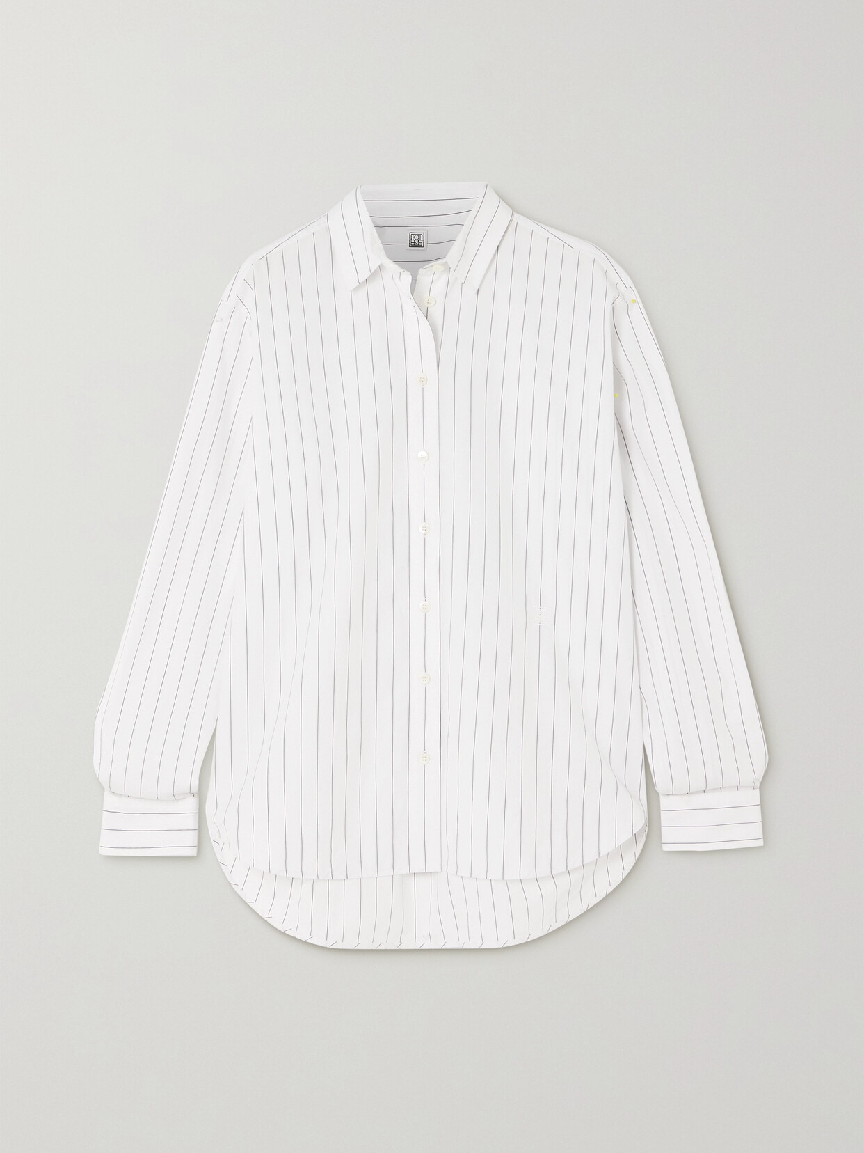 TOTEME Signature Striped Organic Cotton Shirt - White