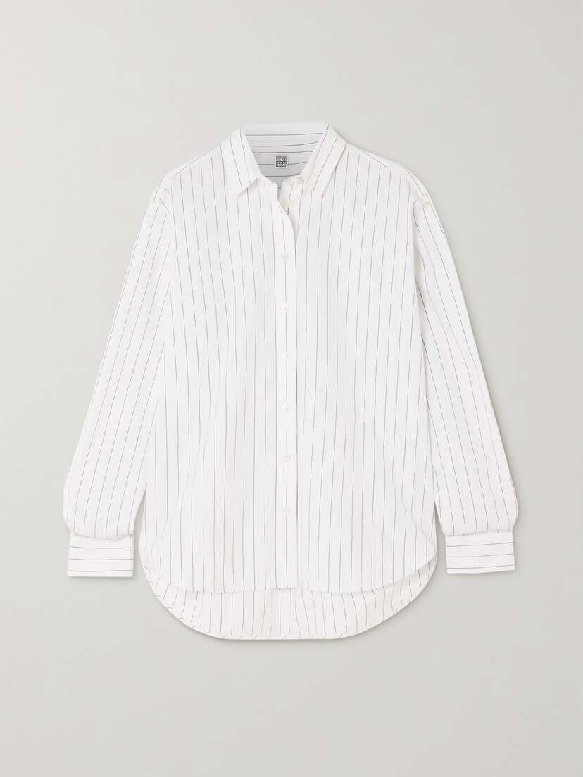 TOTEME Signature Striped Organic Cotton Shirt