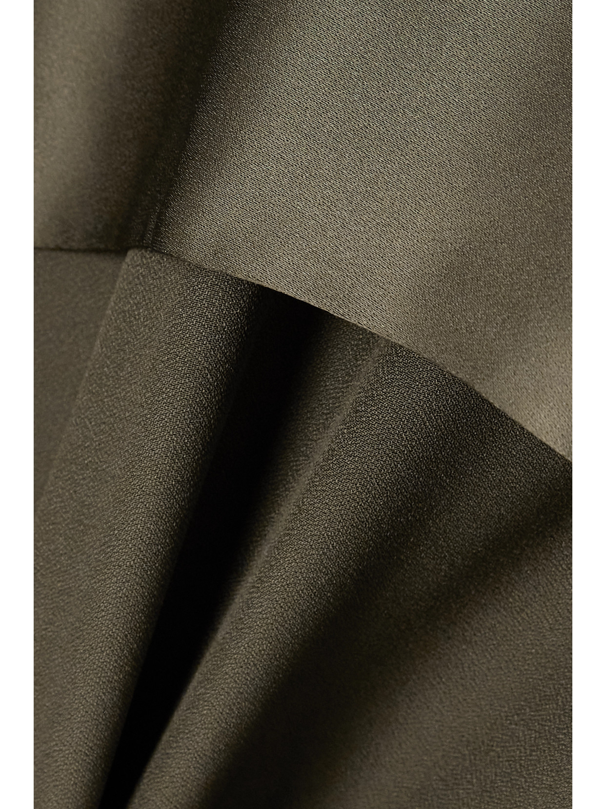 Satin-Trimmed Crepe Blouse