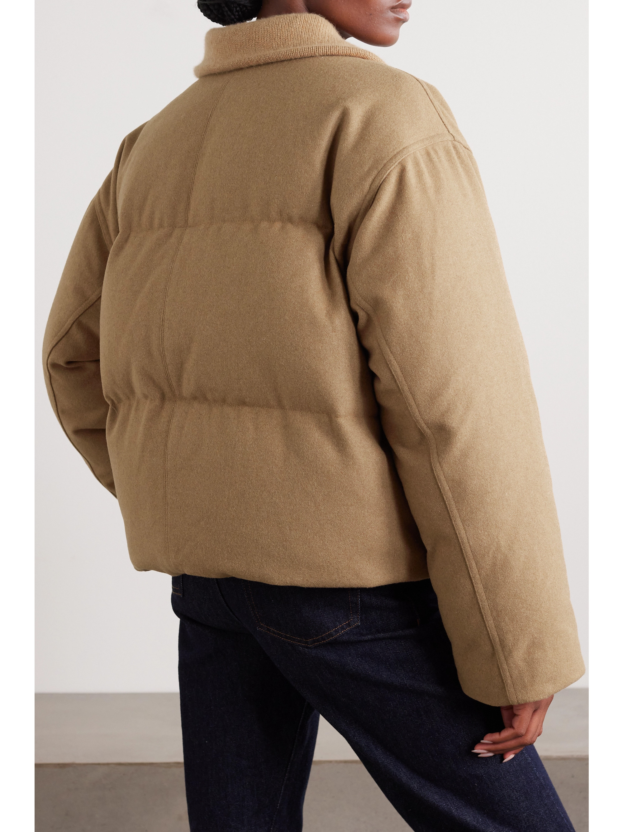 TOTEME Quilted padded wool-blend flannel jacket