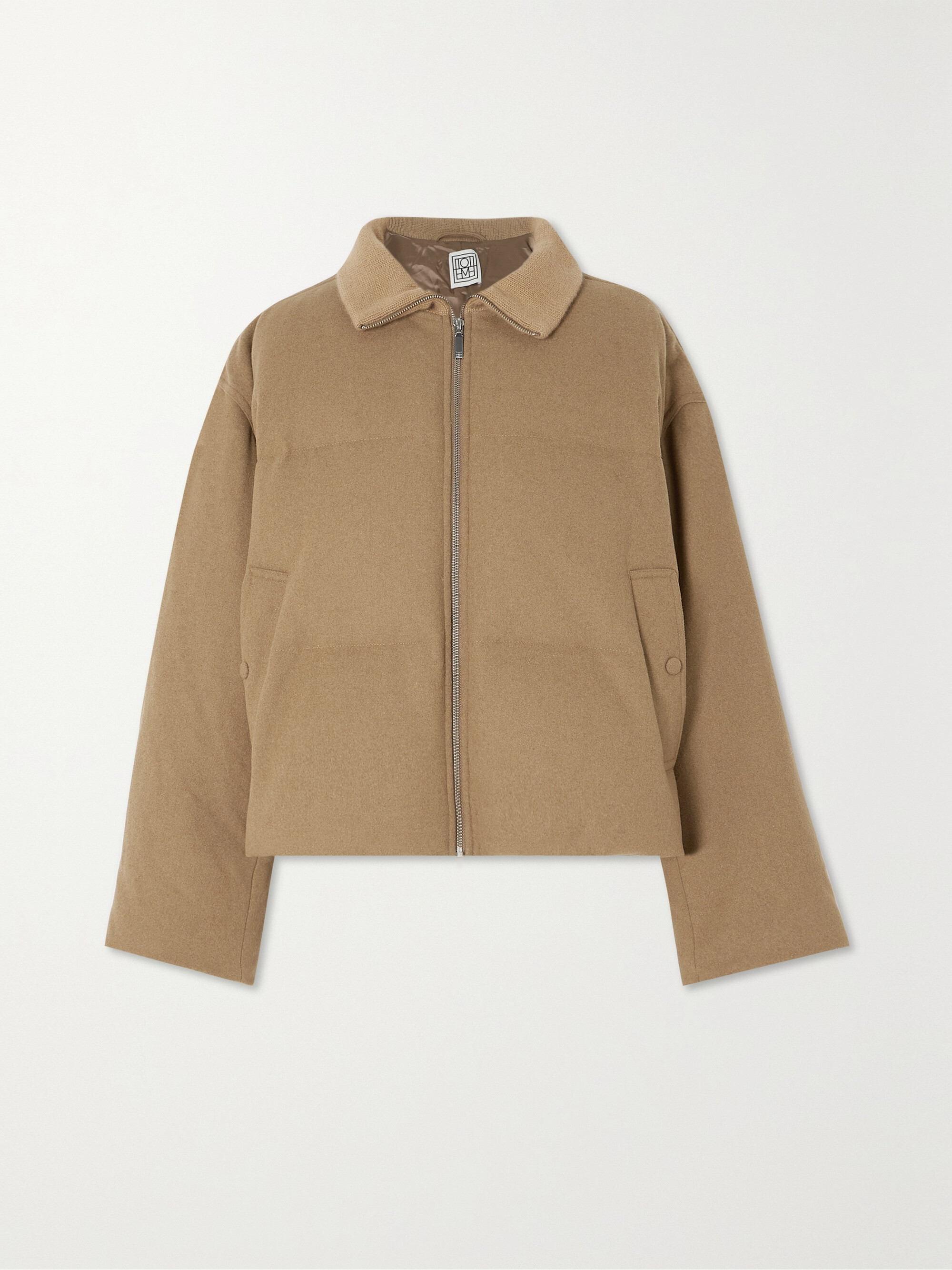 TOTEME Quilted padded wool-blend flannel jacket
