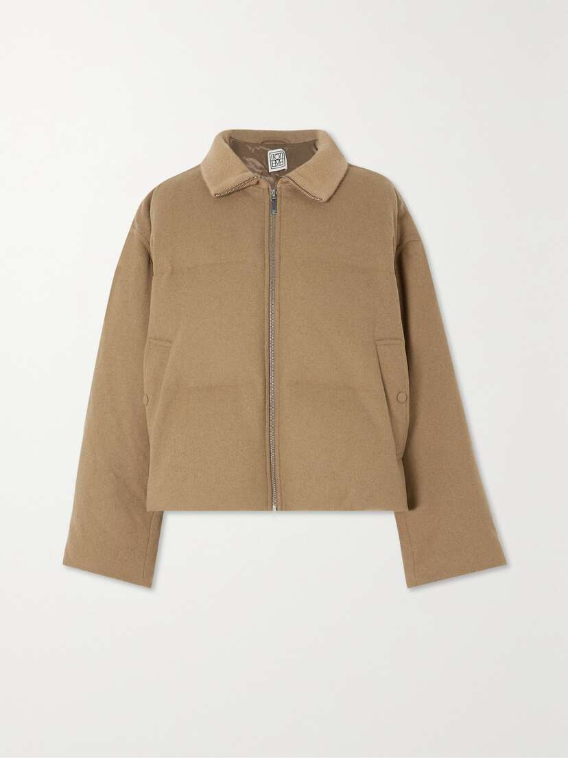 TOTEME Quilted Padded Wool-blend Flannel Jacket