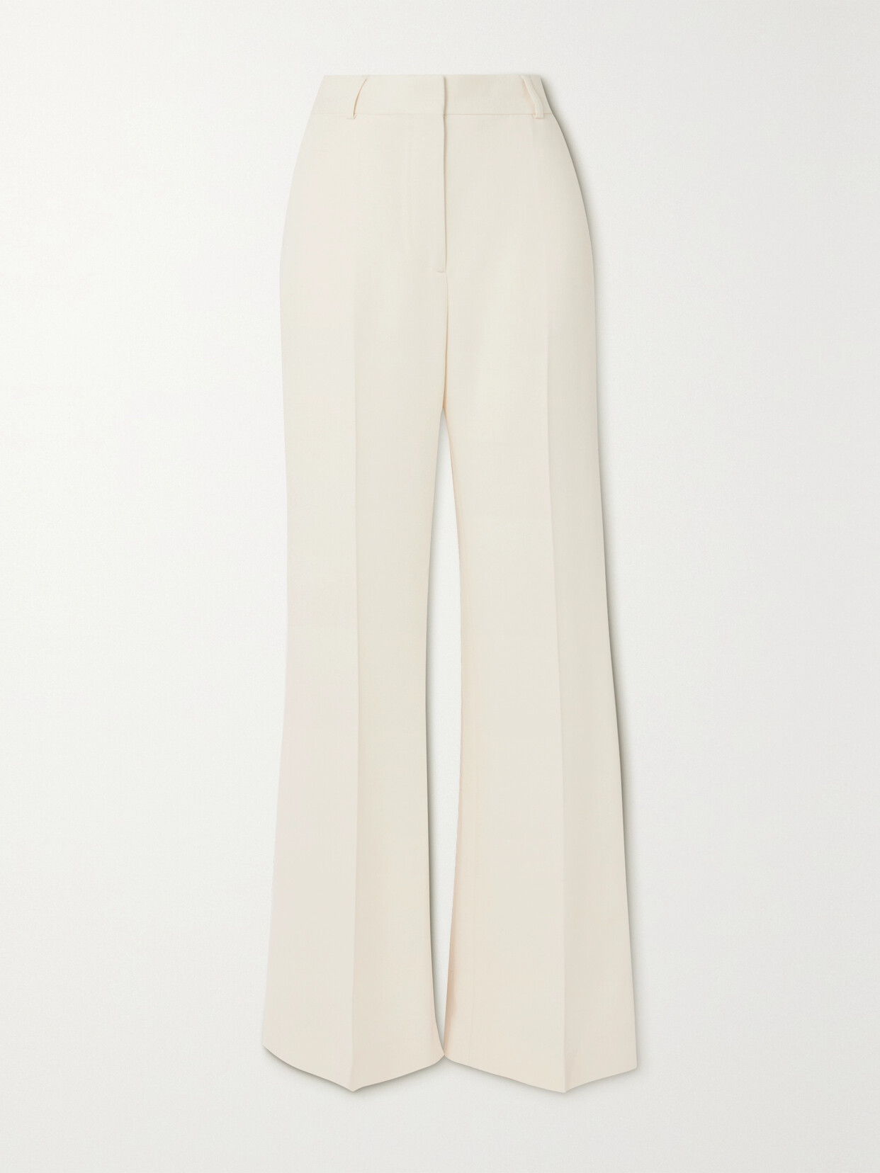 Totême Flared Crepe Pants In White