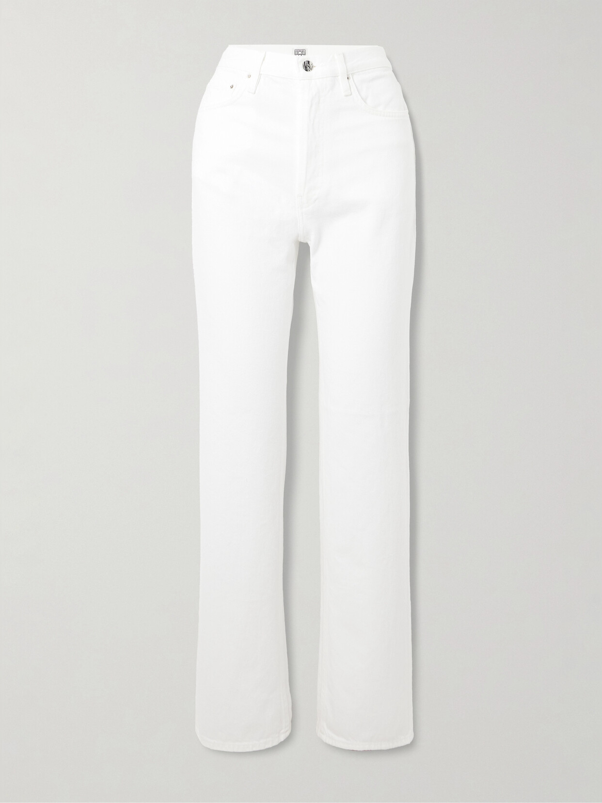 TOTEME High-rise Straight-leg Organic Jeans - Off-white