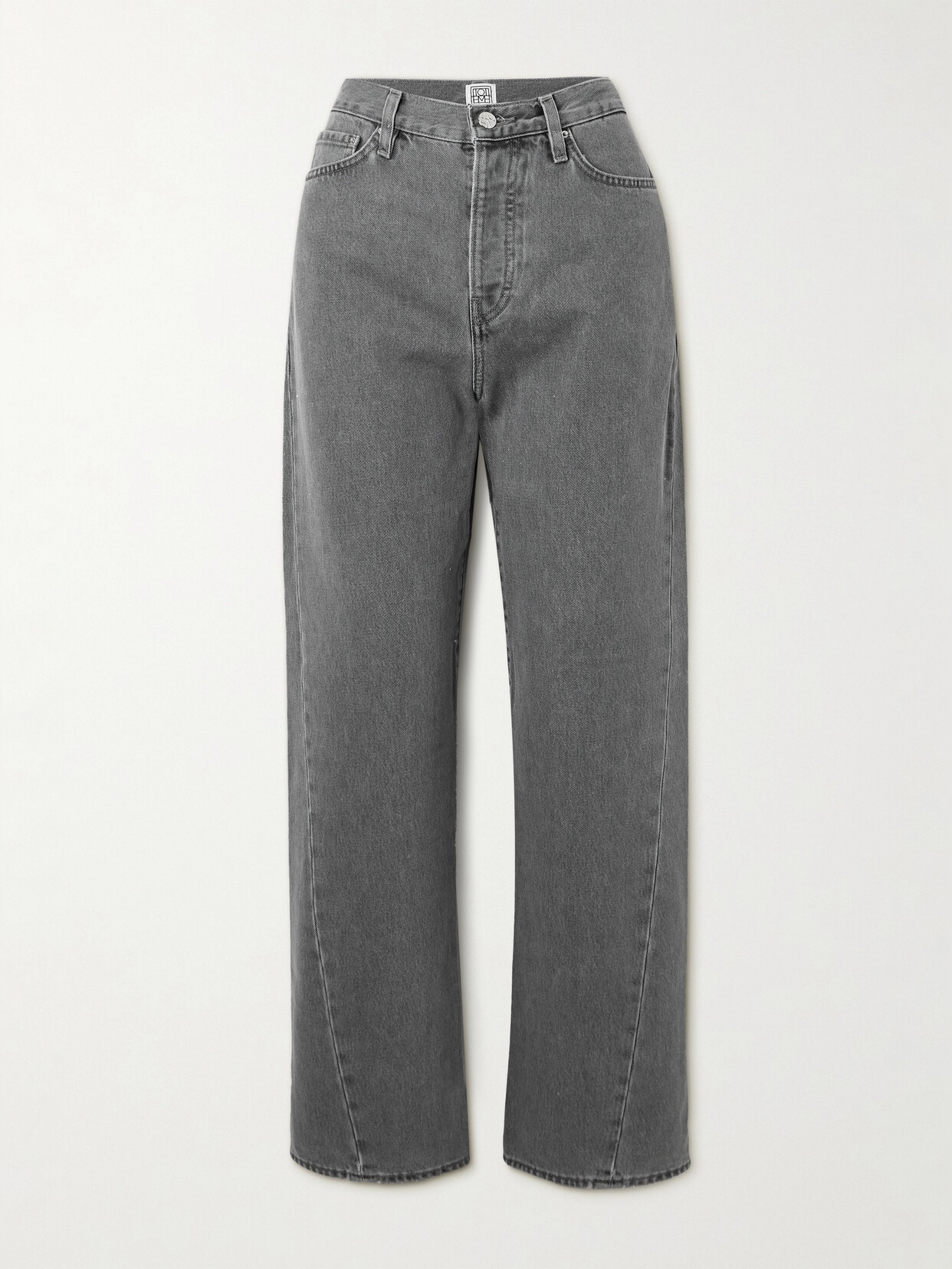 TOTEME - High-rise Straight-leg Organic Jeans - Gray