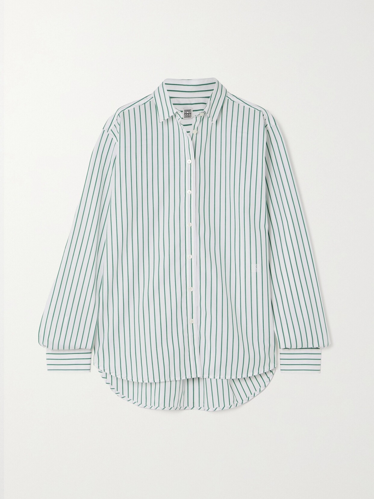 TOTÊME SIGNATURE STRIPED COTTON-POPLIN SHIRT