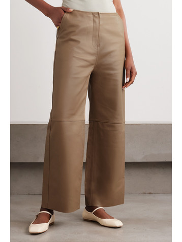 TOTEME + NET SUSTAIN paneled leather wide-leg pants