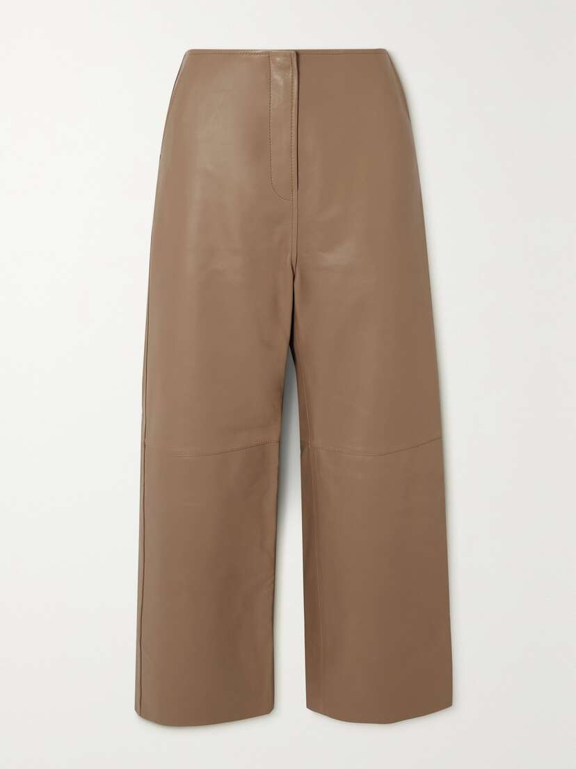 Toteme — + NET SUSTAIN paneled leather wide-leg pants