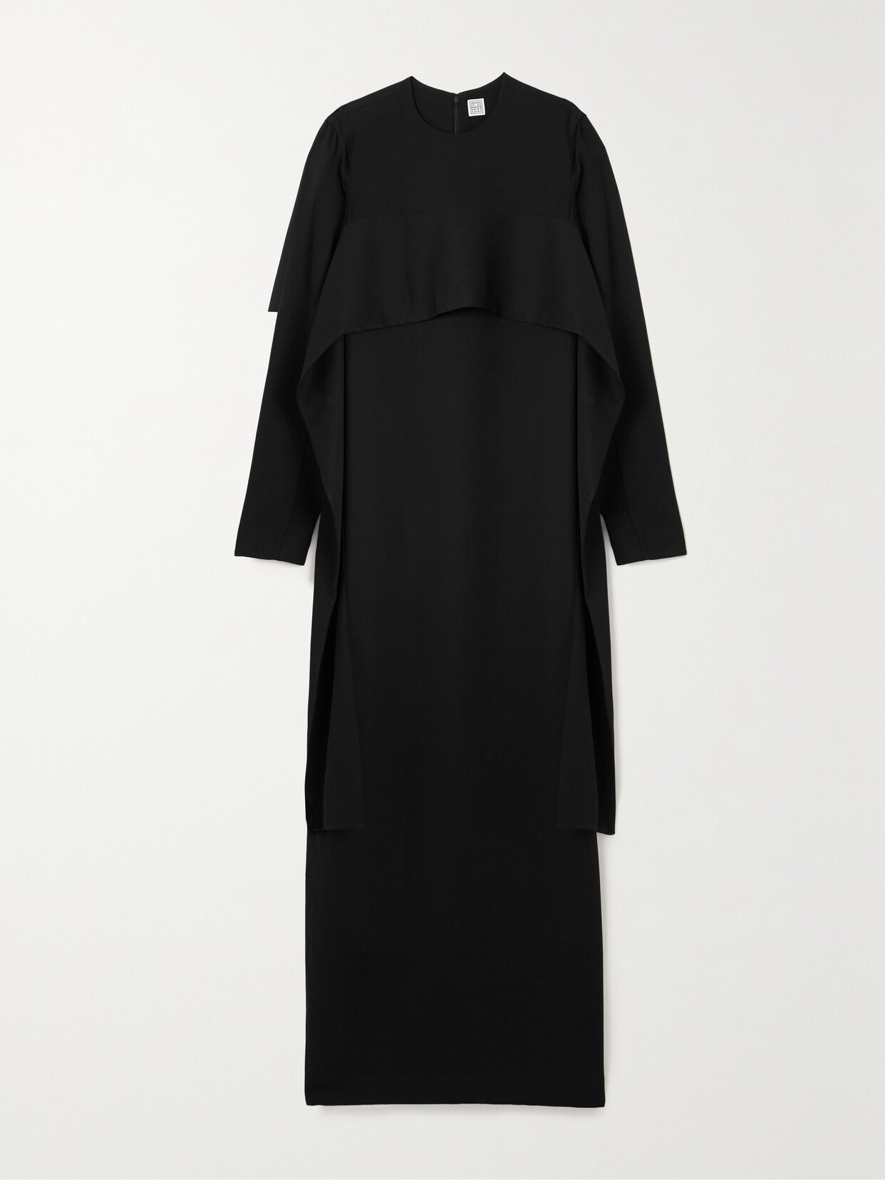 Totême Column Sash Cady Dress In Black