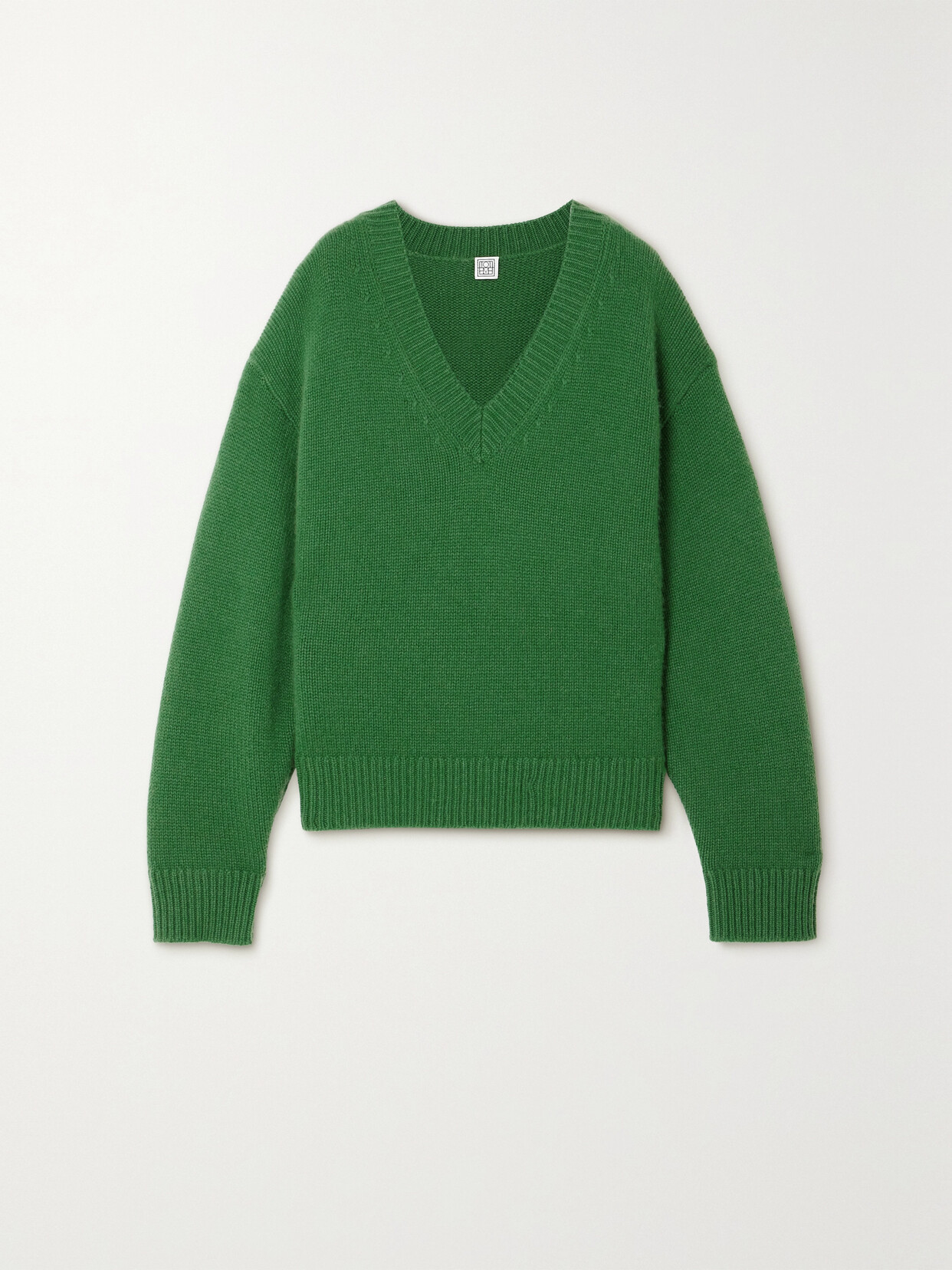 Shop Totême Wool And Cashmere-blend Sweater In Green