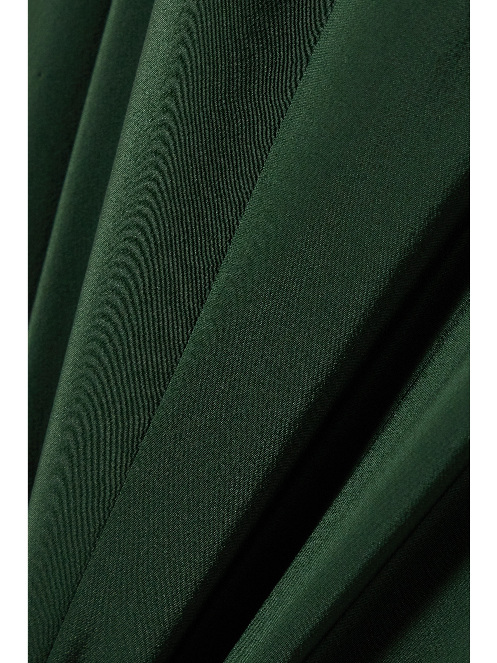 TOTEME Gathered hammered silk-satin maxi dress
