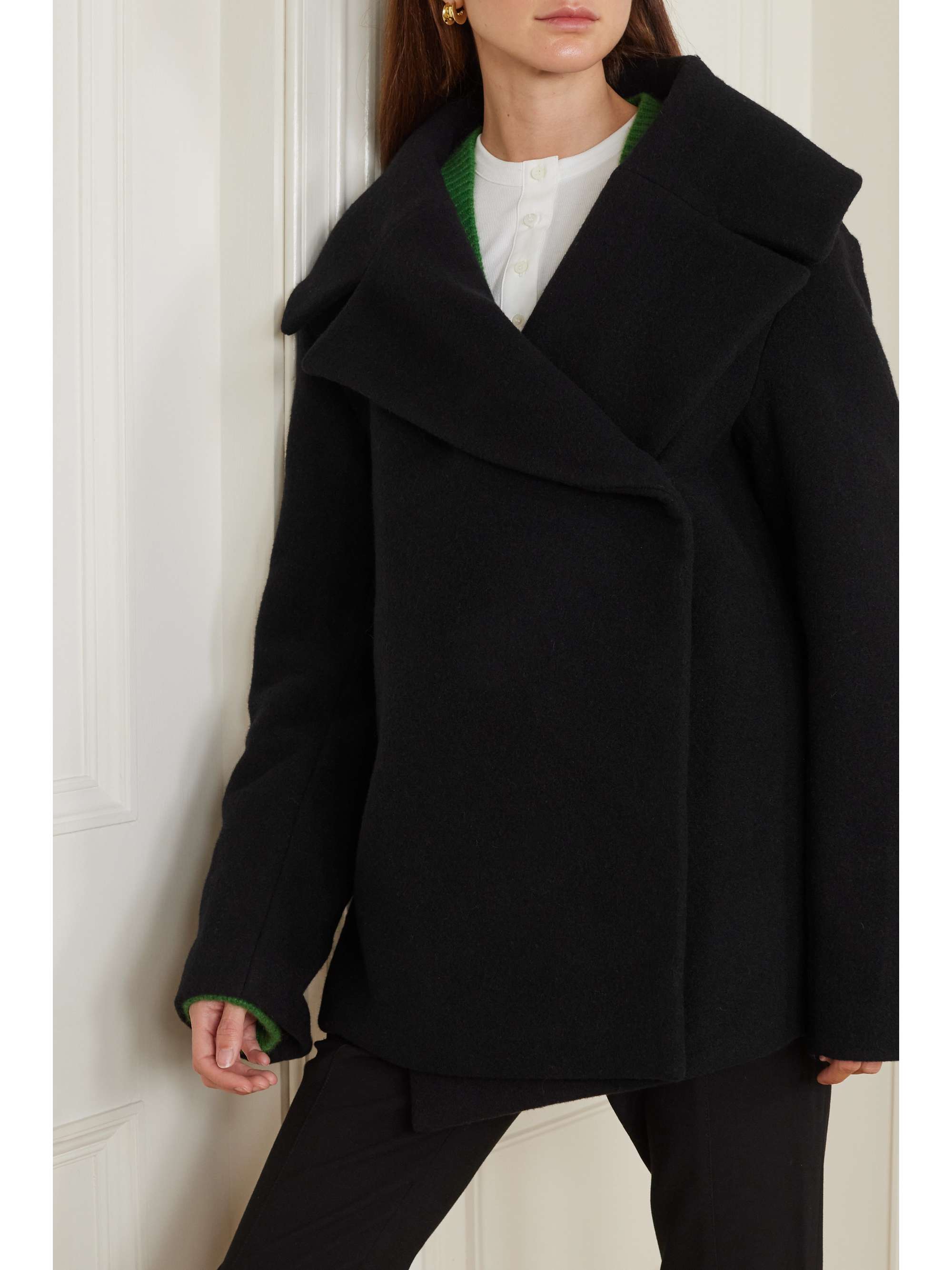 TOTEME Oversized woolblend felt coat NETAPORTER