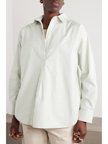 TOTEME Striped cotton-poplin shirt