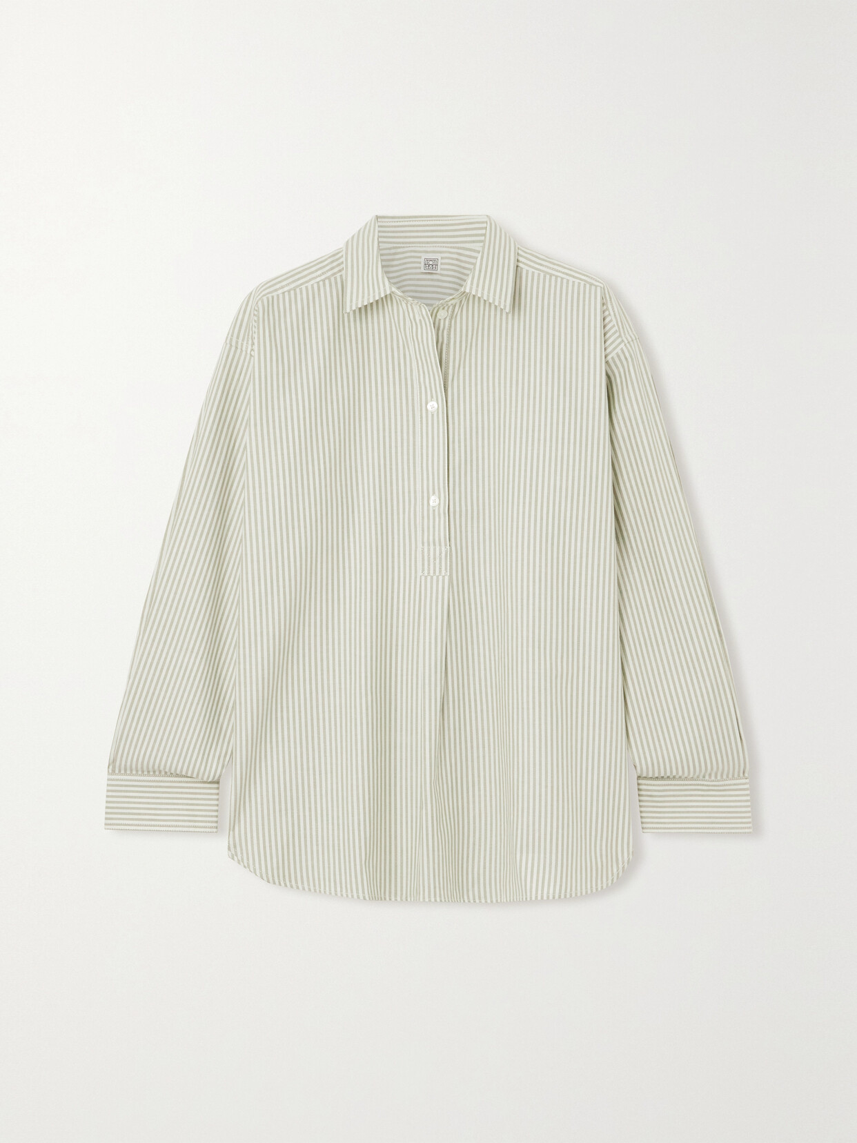 TOTEME - Striped Cotton-poplin Shirt - Ecru