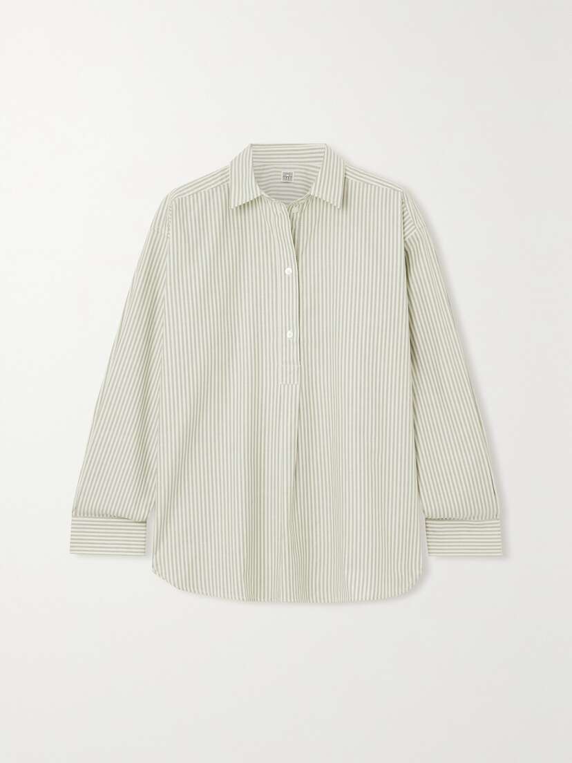 TOTEME Striped Cotton-poplin Shirt