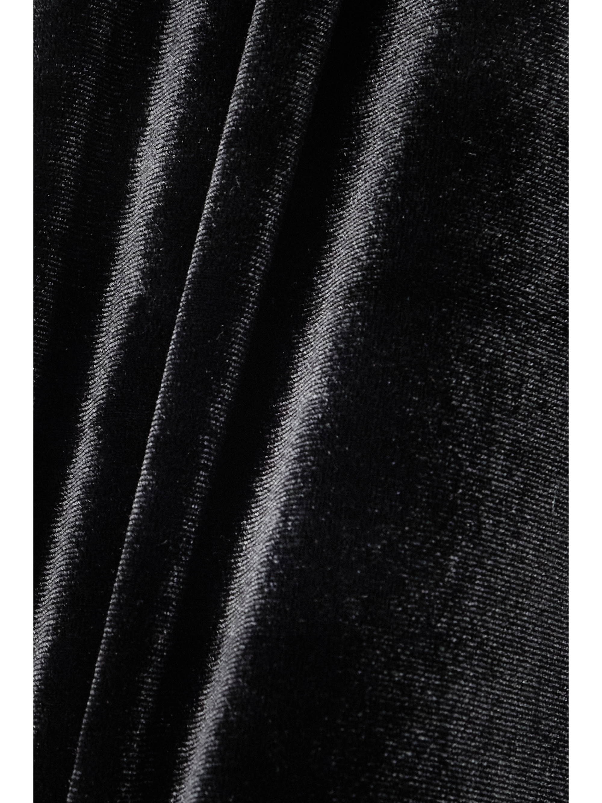TOTEME Gathered stretch-velvet midi dress thumbnail