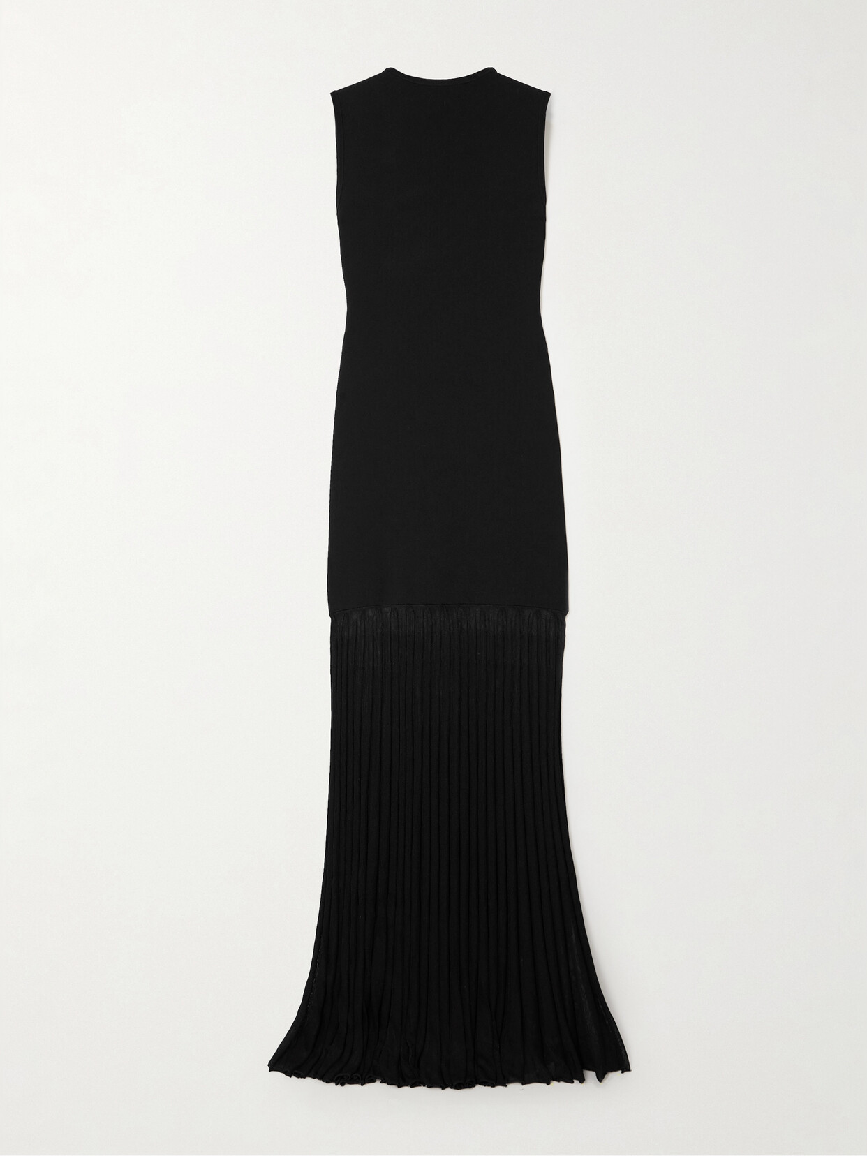 TOTEME - Plissé Stretch-knit Maxi Dress - Black