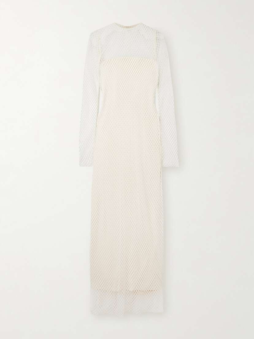 TOTEME Layered Lace And Crepe Gown