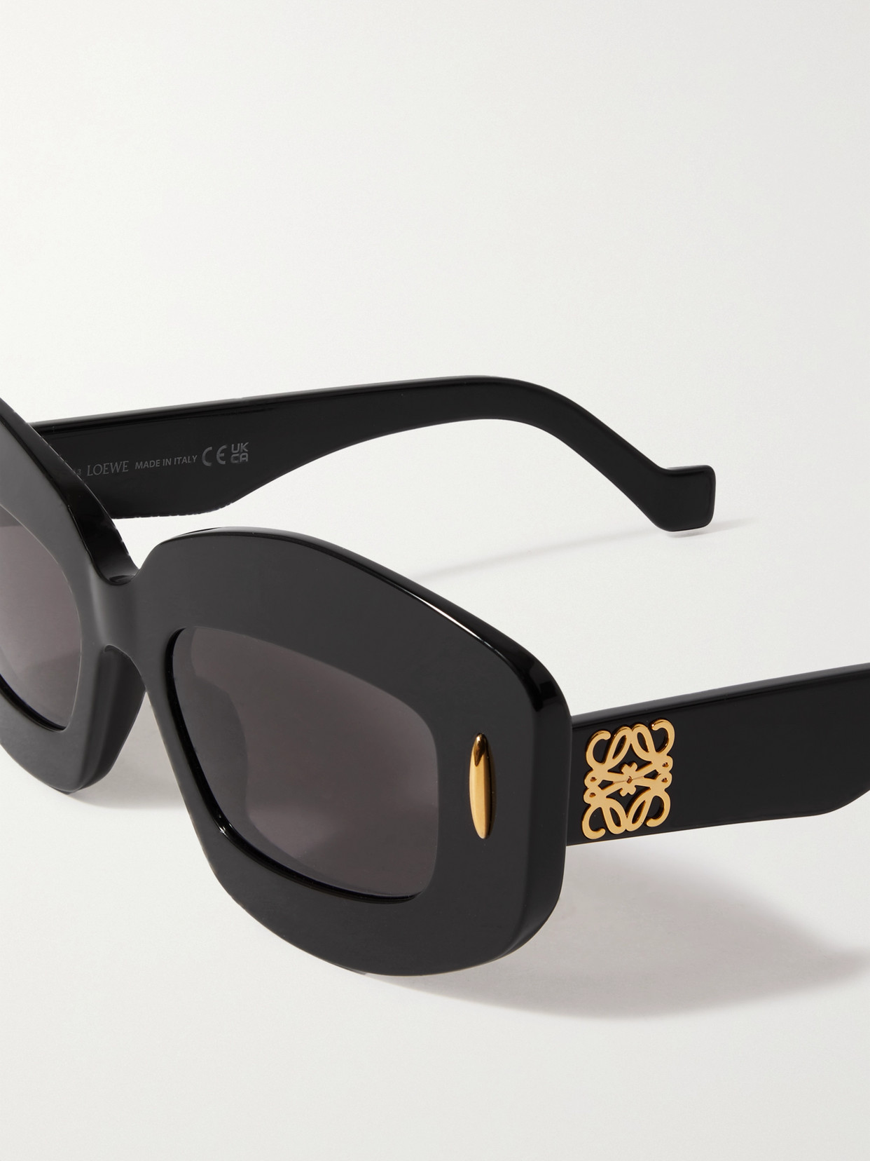 Shop Loewe Screen Square-frame Acetate Sunglasses In Black