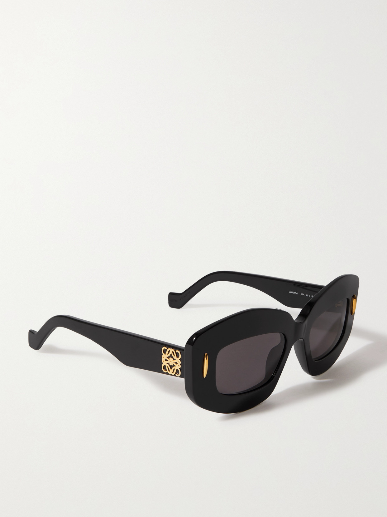 Shop Loewe Screen Square-frame Acetate Sunglasses In Black