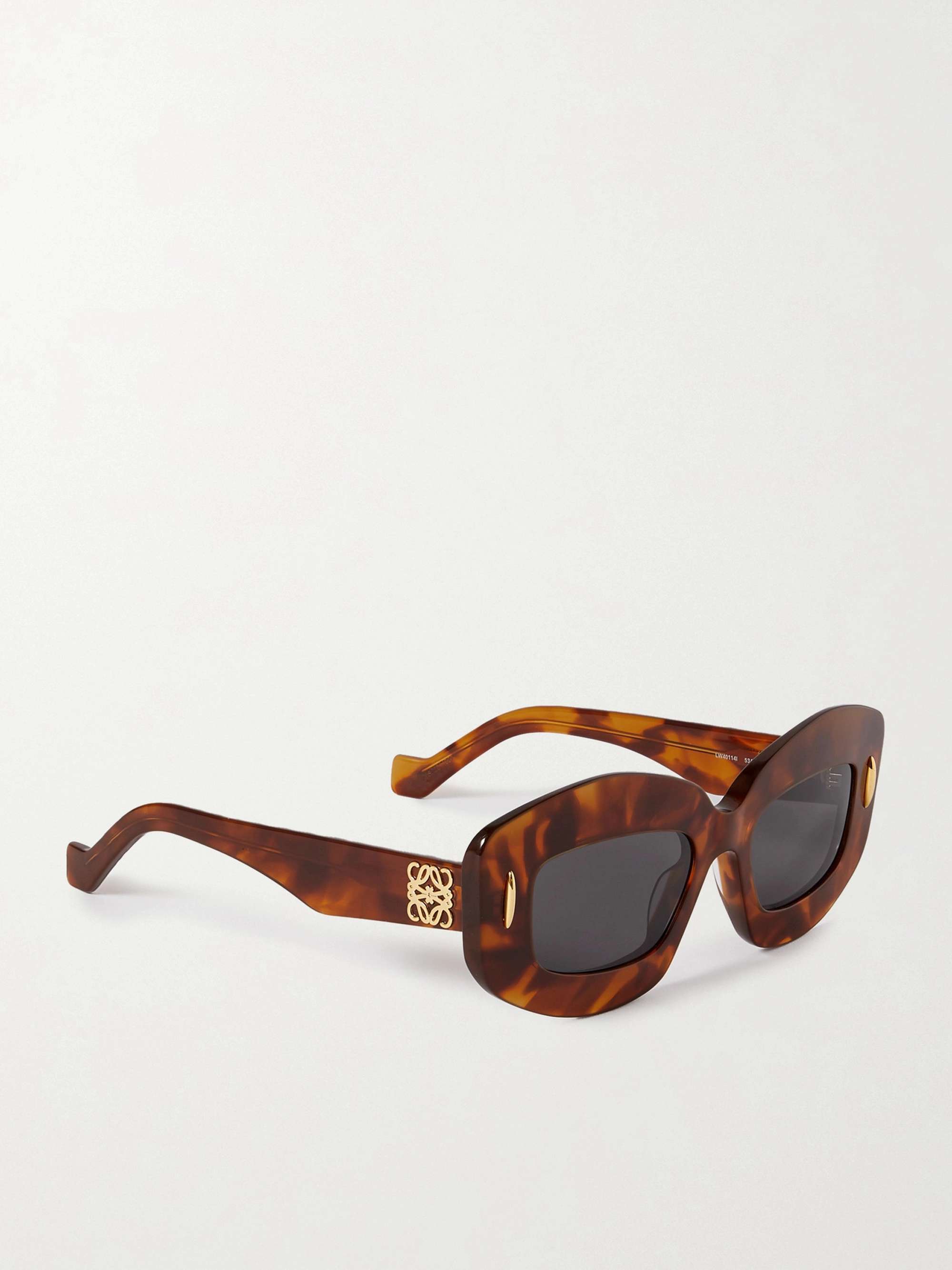 LOEWE EYEWEAR Screen square-frame tortoiseshell acetate sunglasses ...