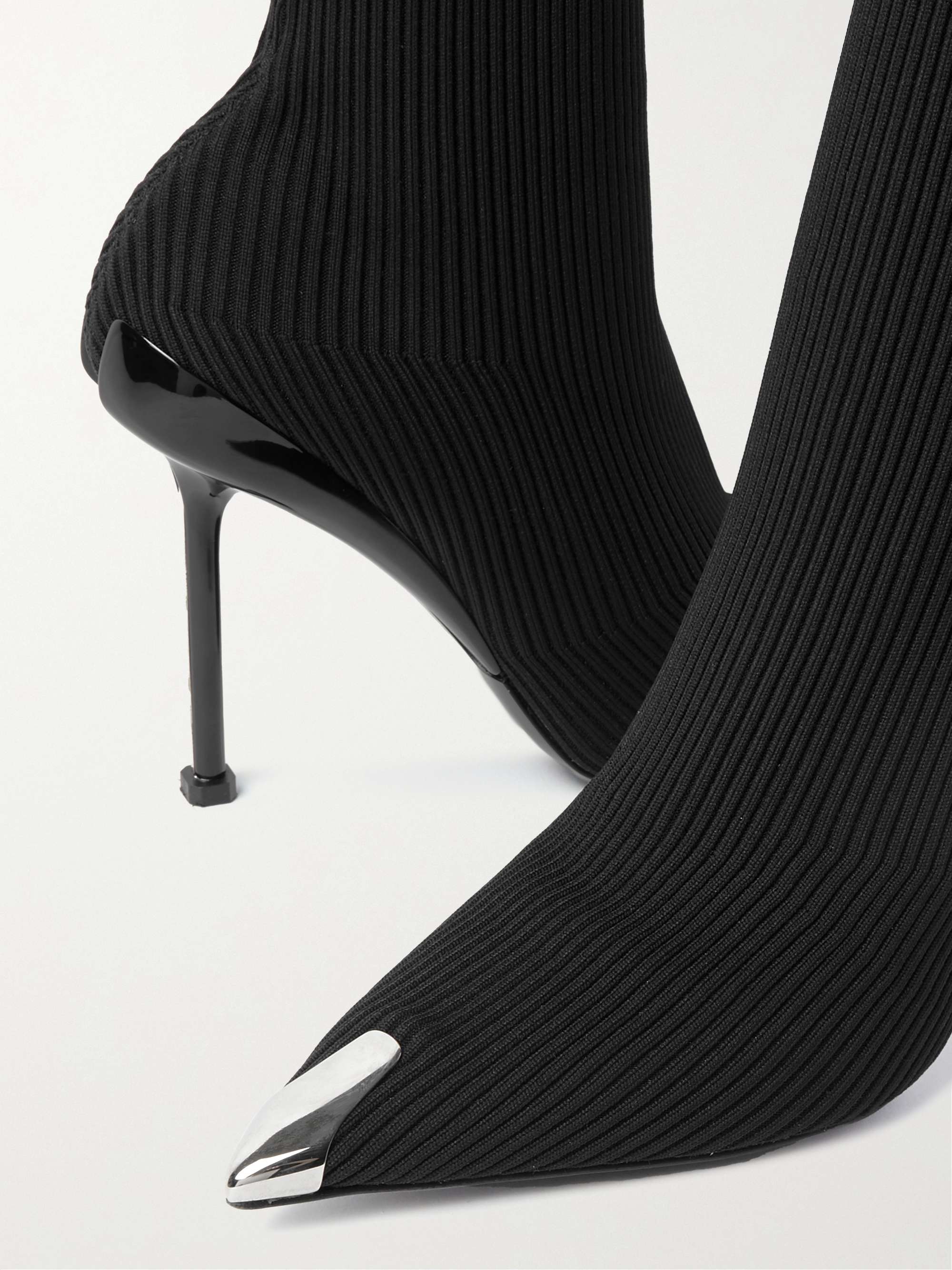 【関税込み】alexander mcqueen 'Slash' ankle boots ALEXANDER MCQUEEN Slash Leather Heeled Boots in Red | endource