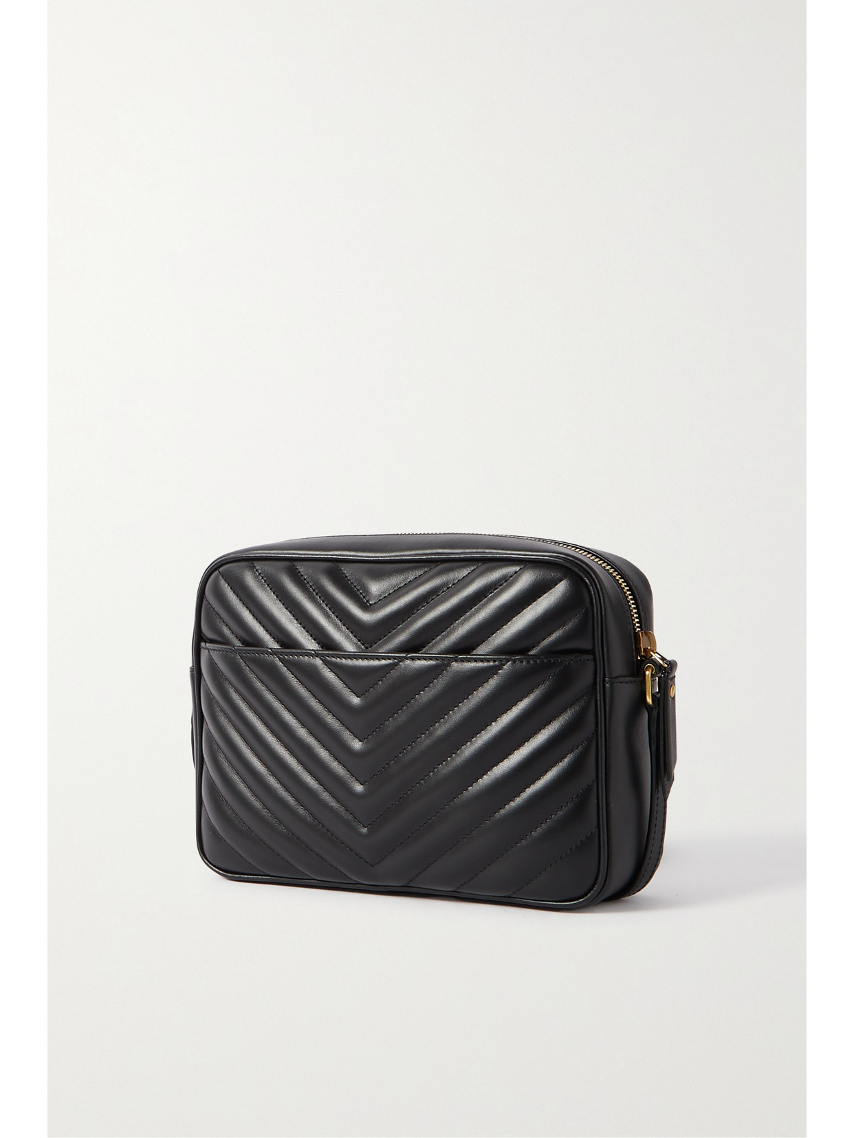 Saint Laurent Lou Medium Quilted Leather Shoulder Bag In Black