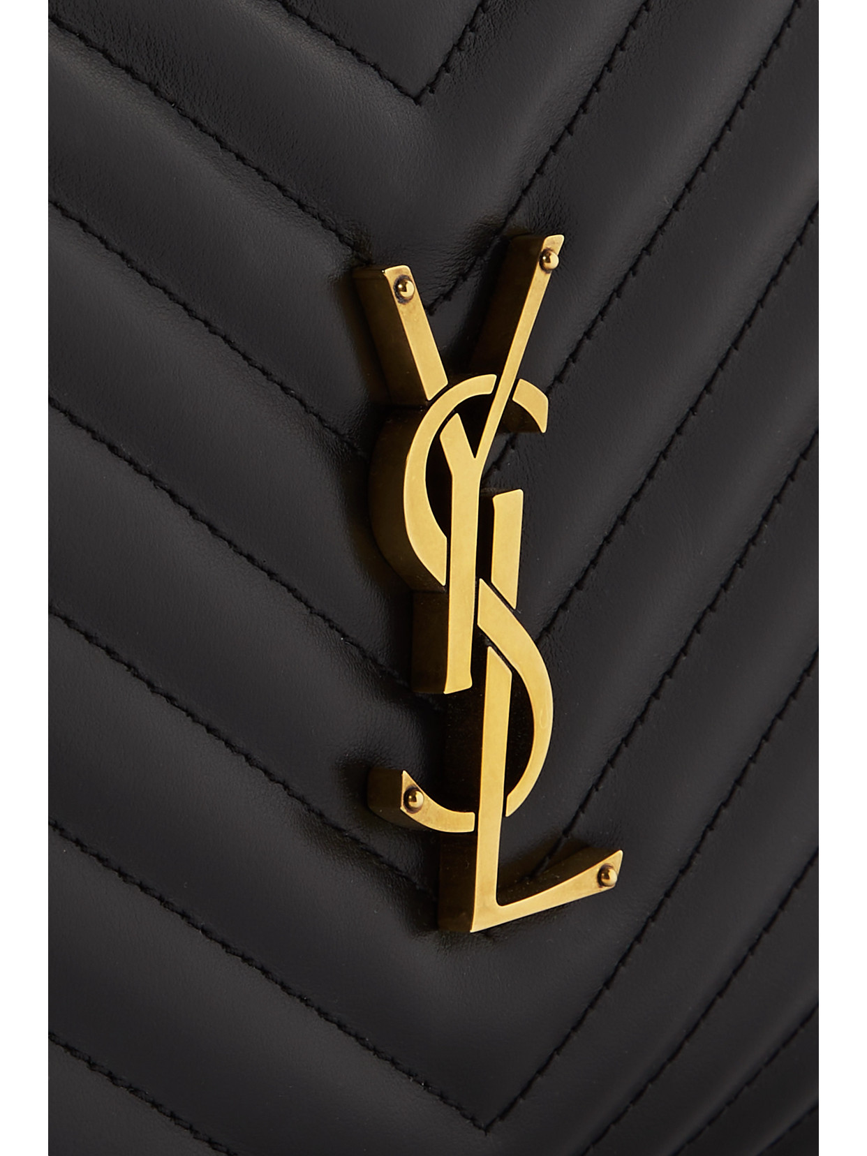 Saint Laurent Lou Medium Quilted Leather Shoulder Bag In Black