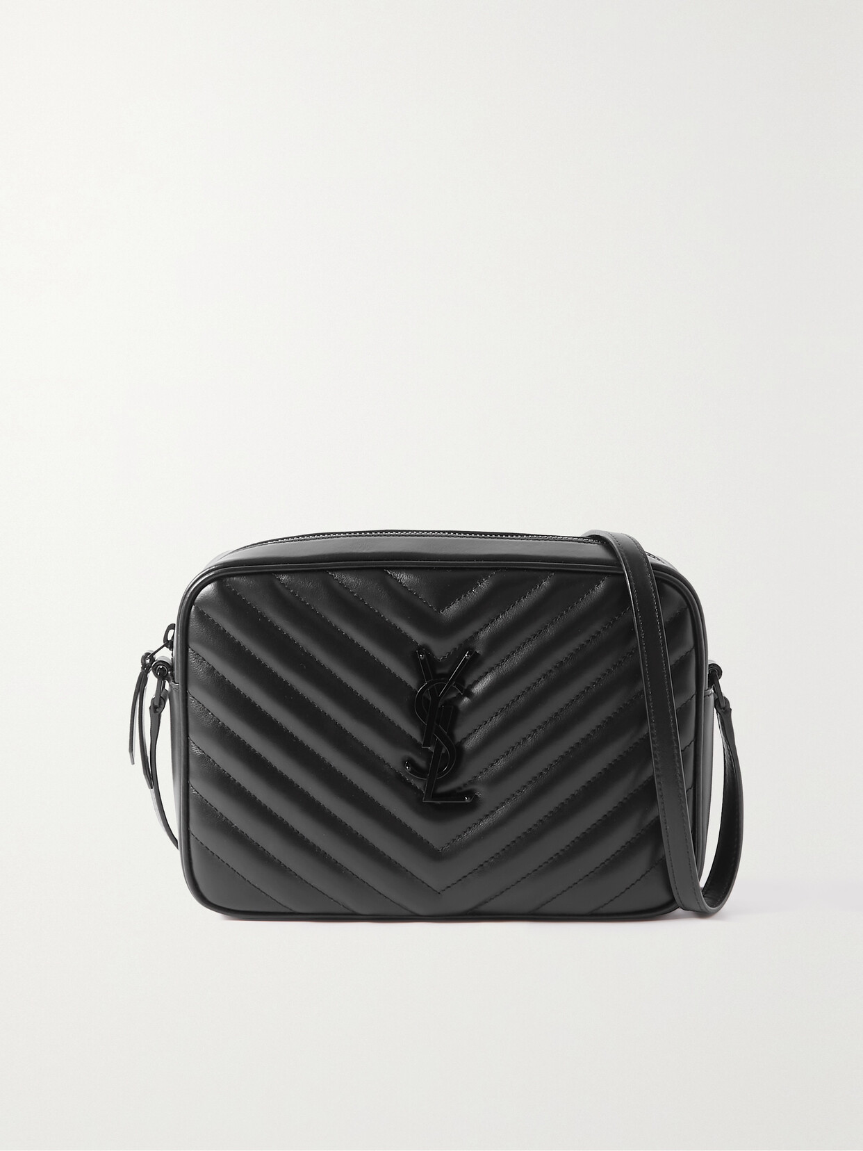 Saint Laurent Lou Quilted Leather Shoulder Bag In Black