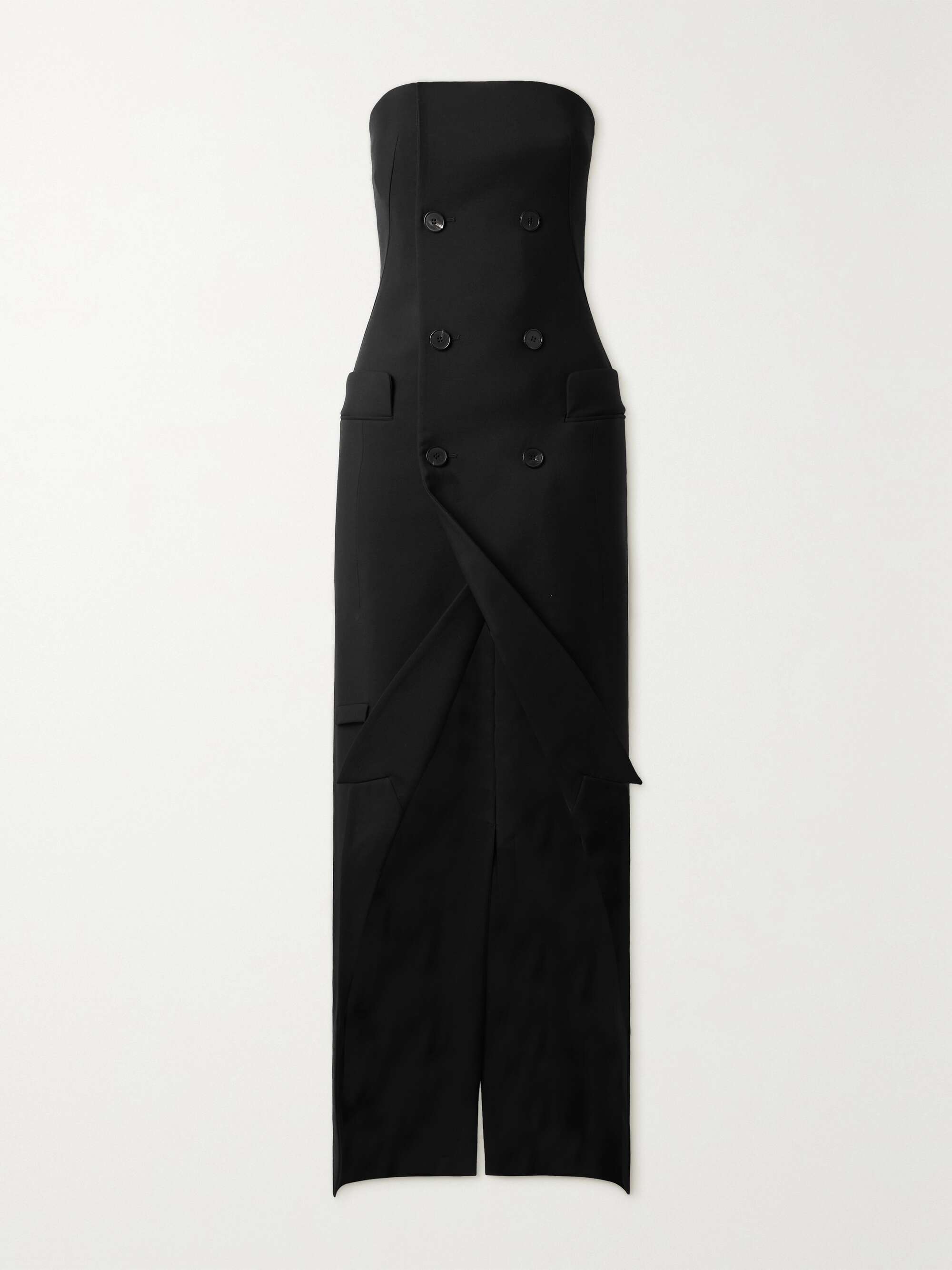 ALEXANDER MCQUEEN Strapless wool maxi dress | NET-A-PORTER