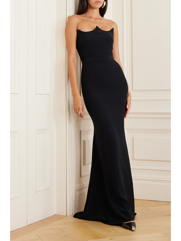 McQueen Strapless crepe gown