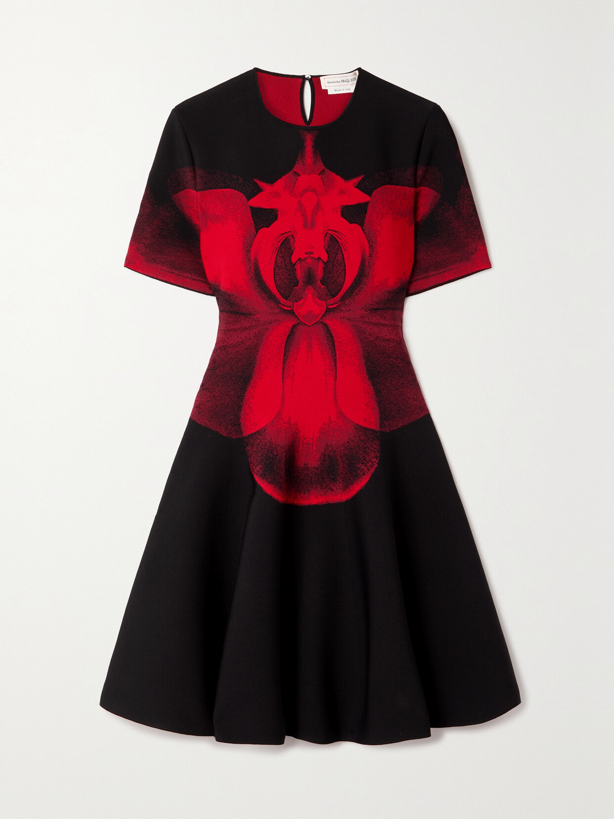 Alexander McQueen Jacquard-knit Mini Dress - Black