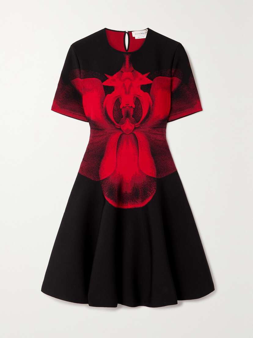 Alexander McQueen Jacquard-knit Mini Dress