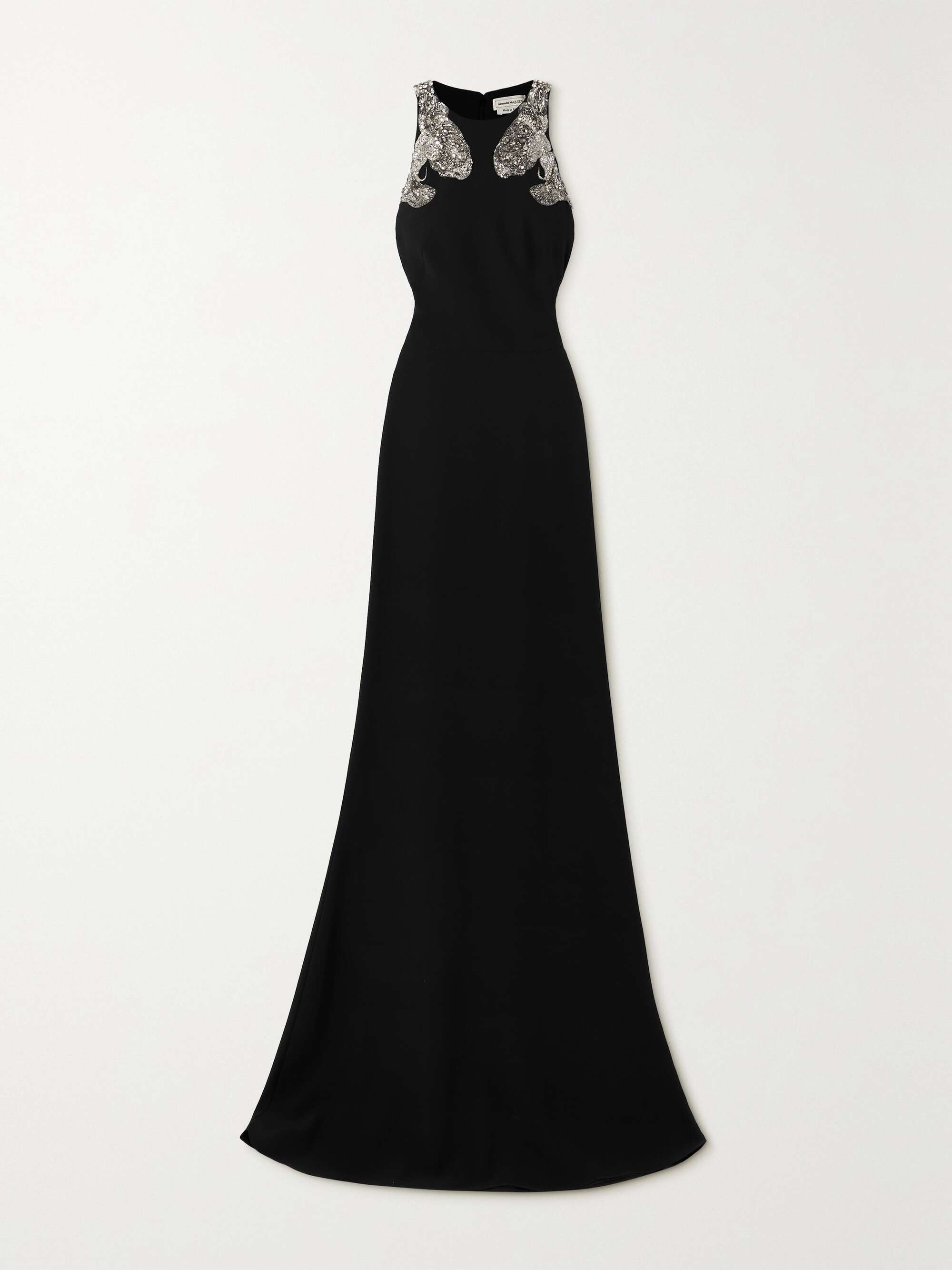 ALEXANDER MCQUEEN Crystal-embellished crepe gown | NET-A-PORTER