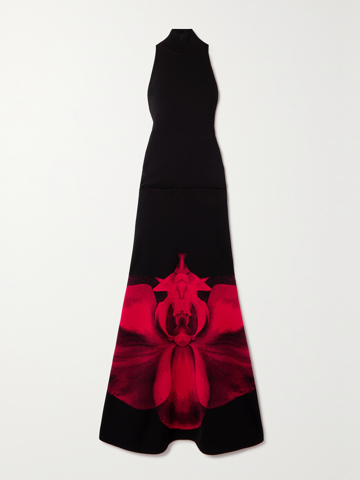 Alexander McQueen Floral Jacquard-knit Maxi Dress - Black