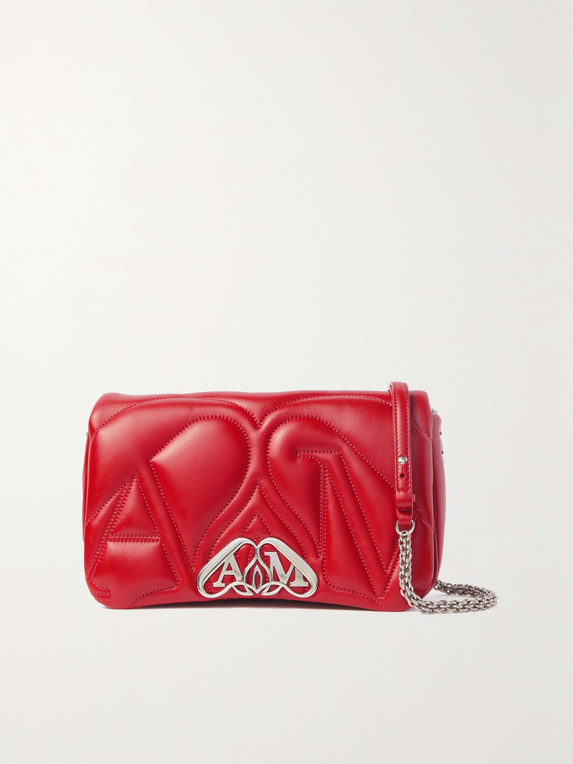 ALEXANDER MCQUEEN Exploded Seal embellished quilted leather shoulder
