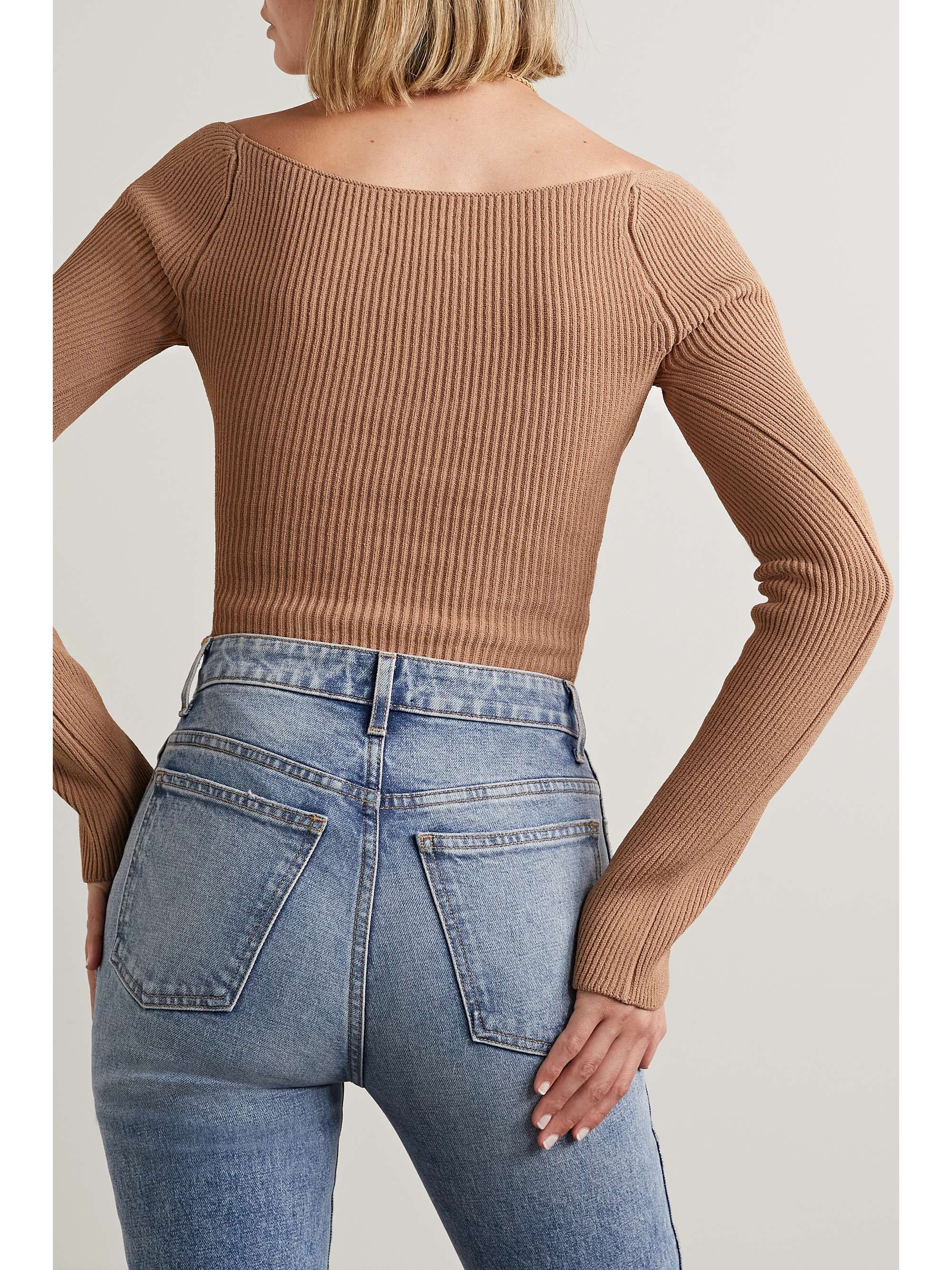KHAITE Maddy ribbedknit sweater NETAPORTER