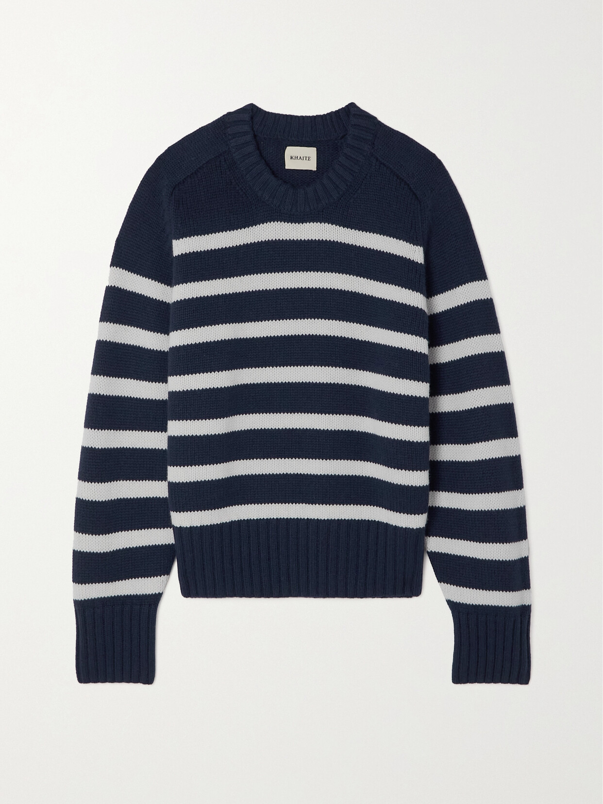 Khaite - Mae Striped Cashmere Sweater - Blue