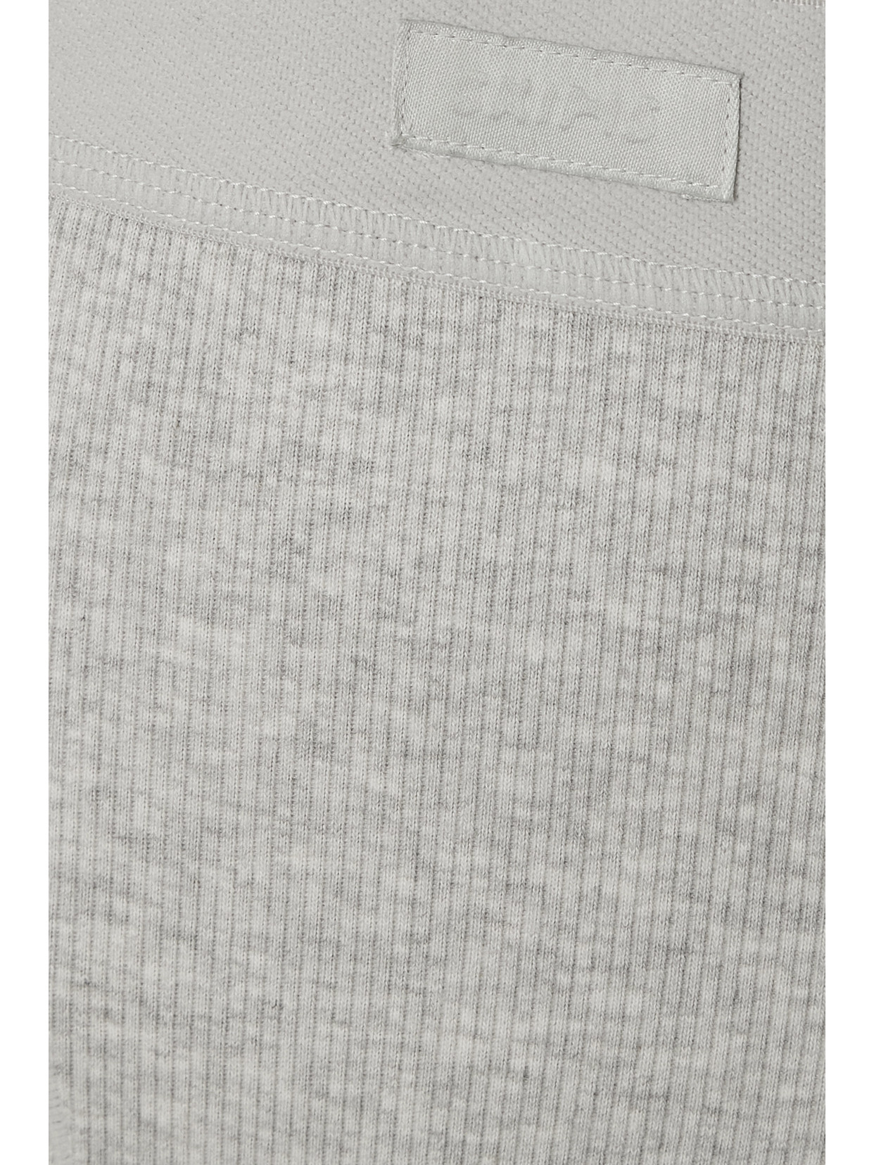 Skims Cotton Collection Ribbed Cotton-blend Jersey Leggings In Gray