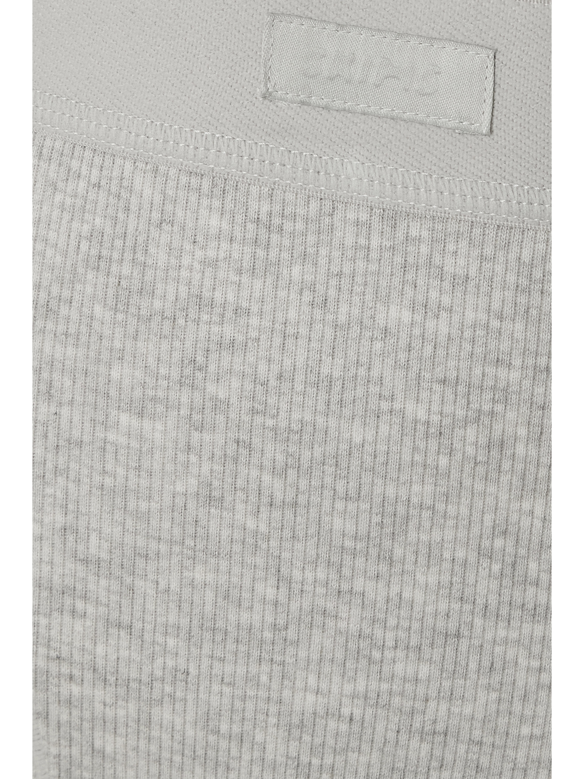 Cotton Collection ribbed cotton-blend jersey leggings - 	Light Heather Grey — Image 4