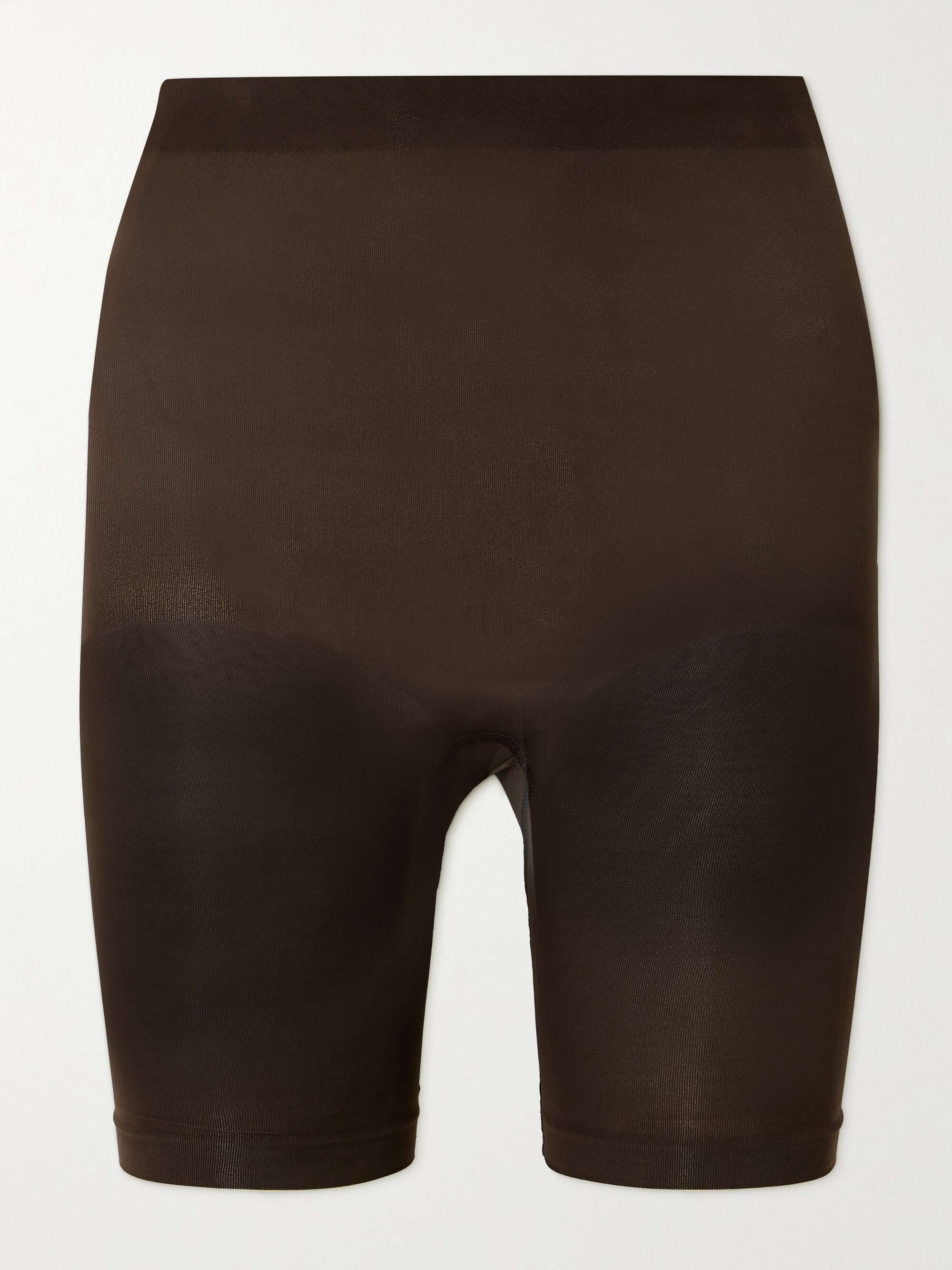 Womens Skims brown Seamless Sculpt Mid-Thigh Shorts | Harrods UK