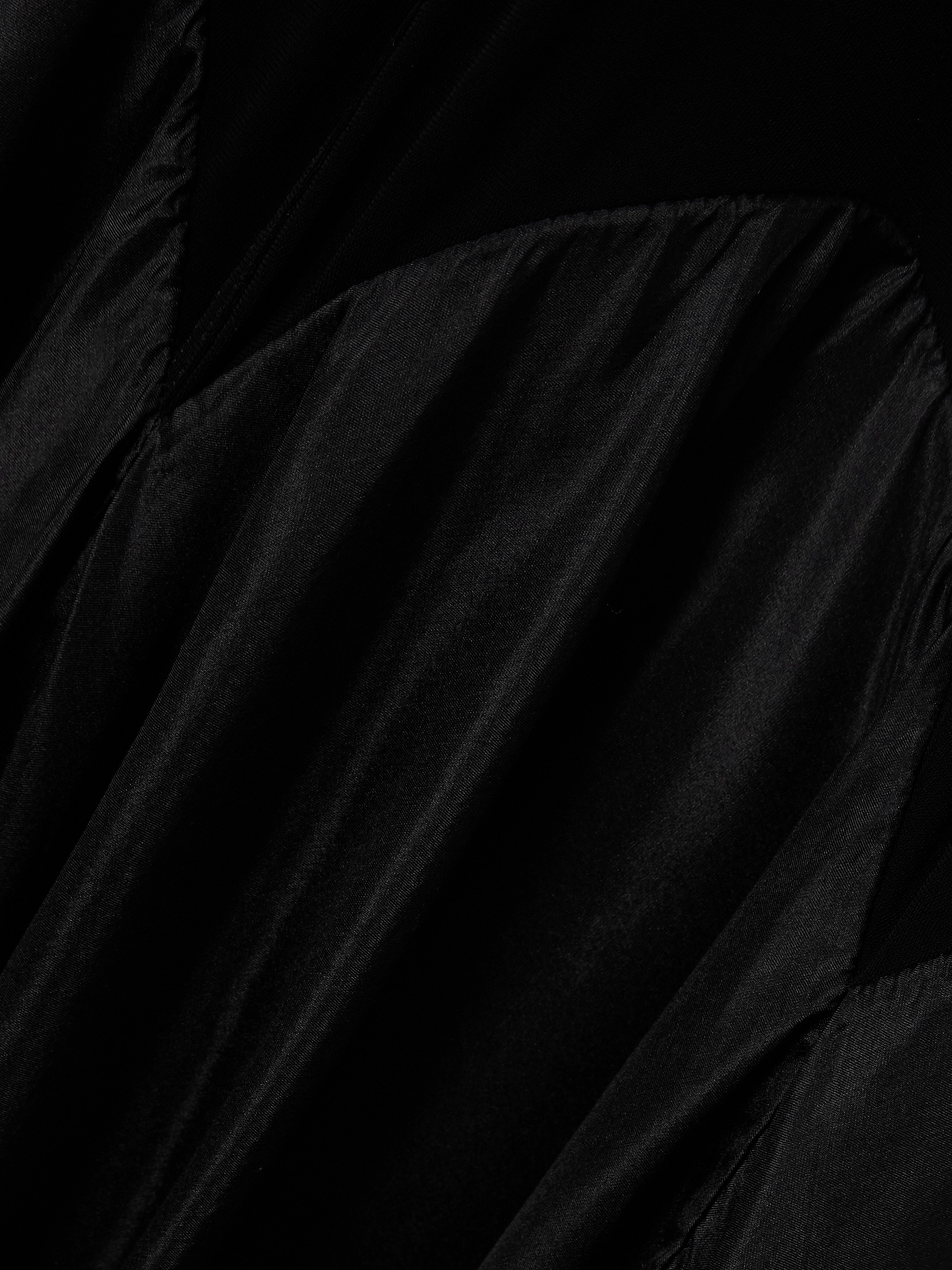 Rick Owens Lido Divine stretch-jersey and silk-habotai gown