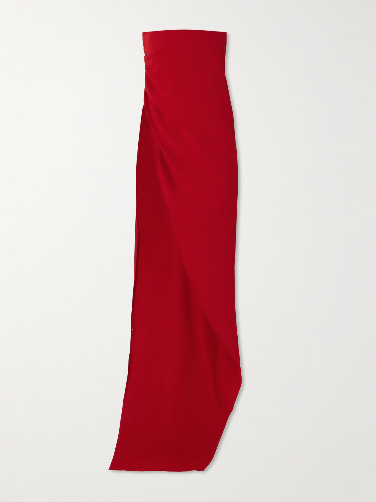 Rick Owens - Lido Strapless Draped Crepe Top - Red